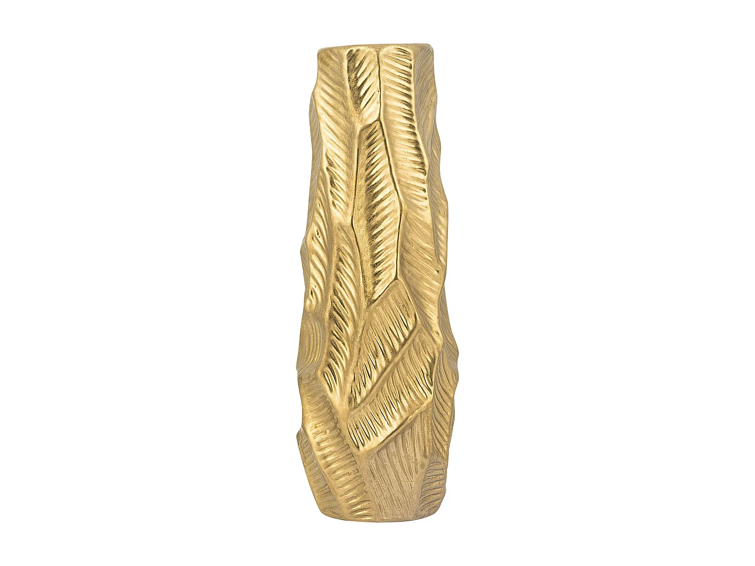 Wazon dekoracyjny ZAFAR Kamionka 37 cm Złoty