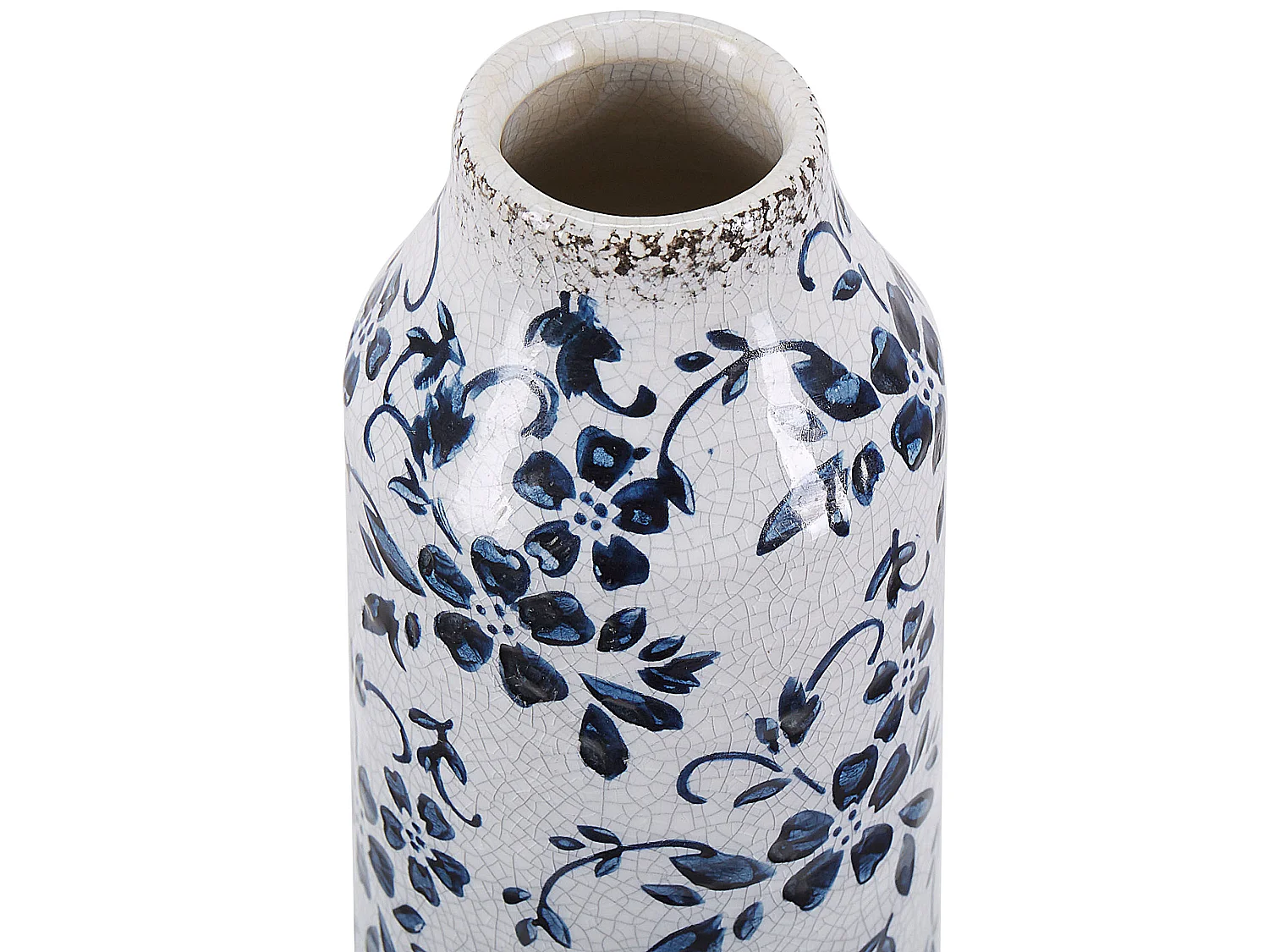 Blumenvase MULAI Steinzeug 30 cm Weiss