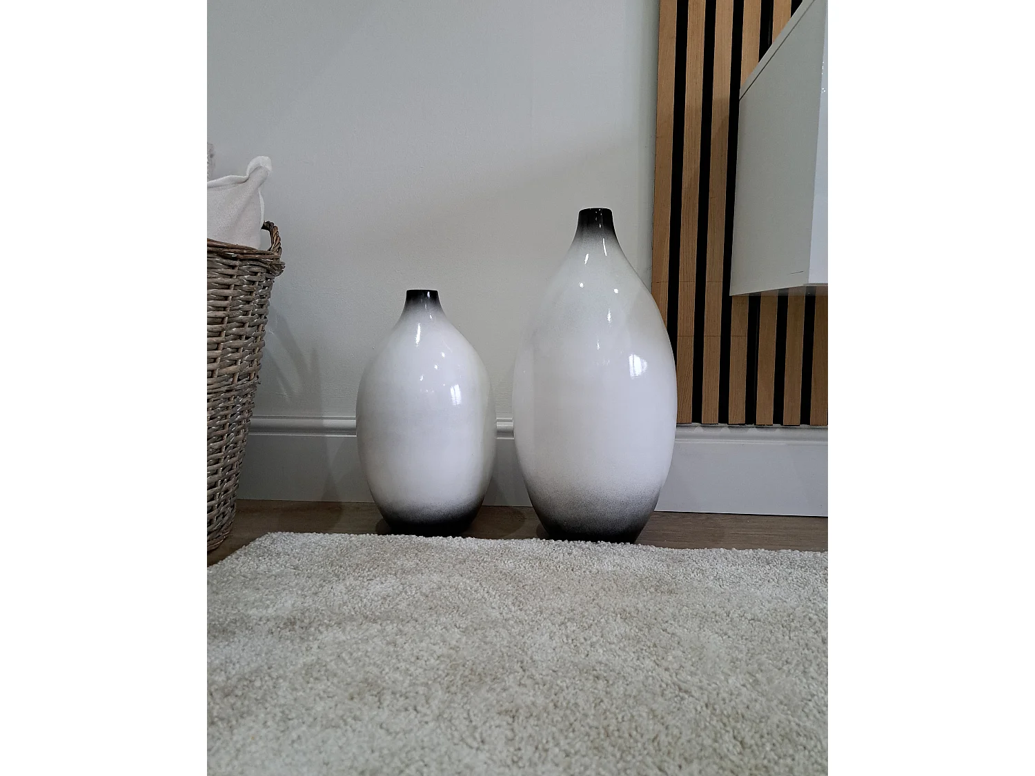 Vase décoratif BAEZA Céramique 36 cm Blanc