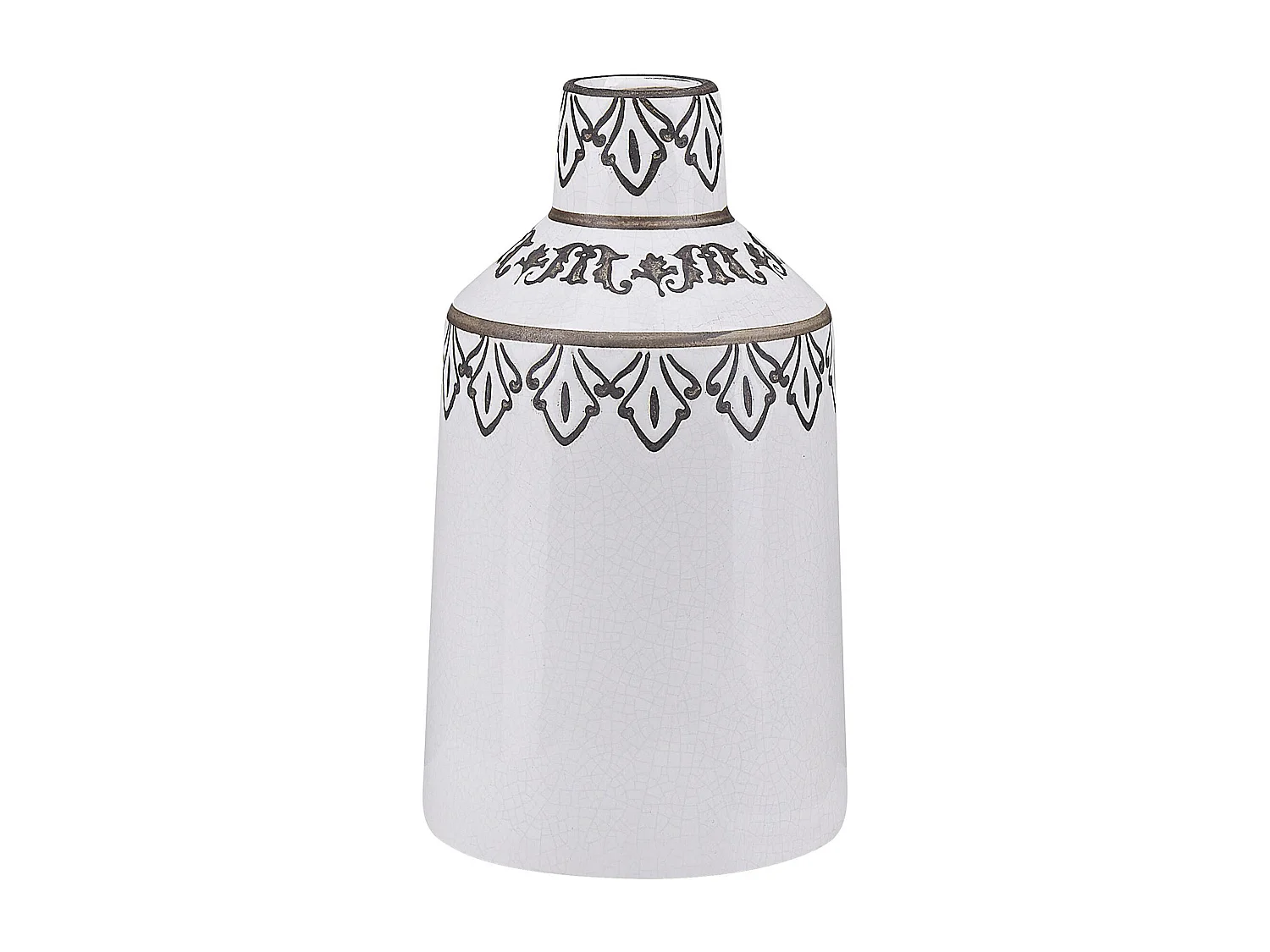 Blumenvase AMISOS Steinzeug 25 cm Weiss