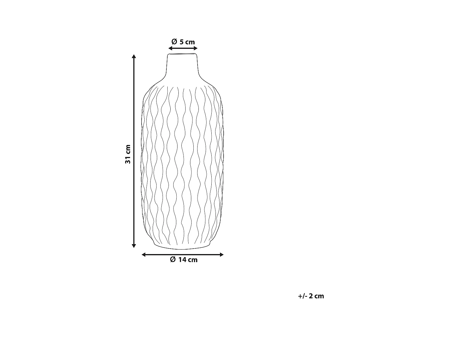 Wazon dekoracyjny EMAR Kamionka 31 cm Czarny