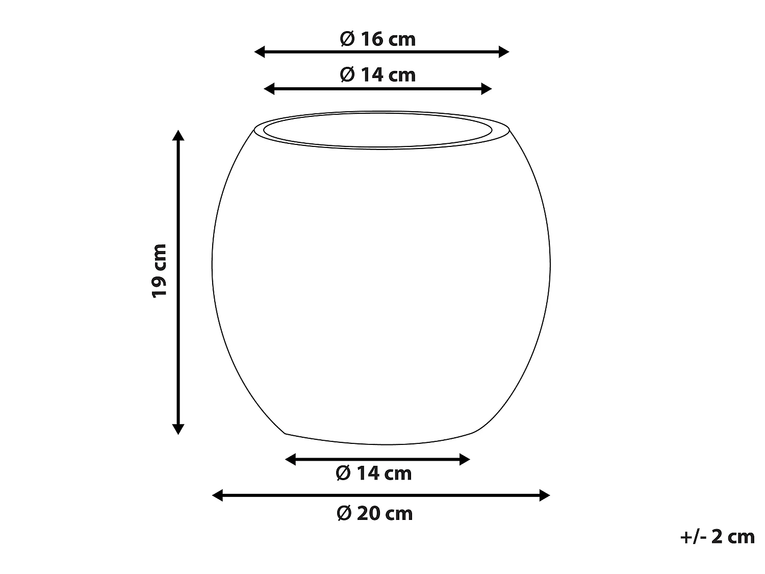 Vase à fleurs BERGE Grès 19 cm Multicolore