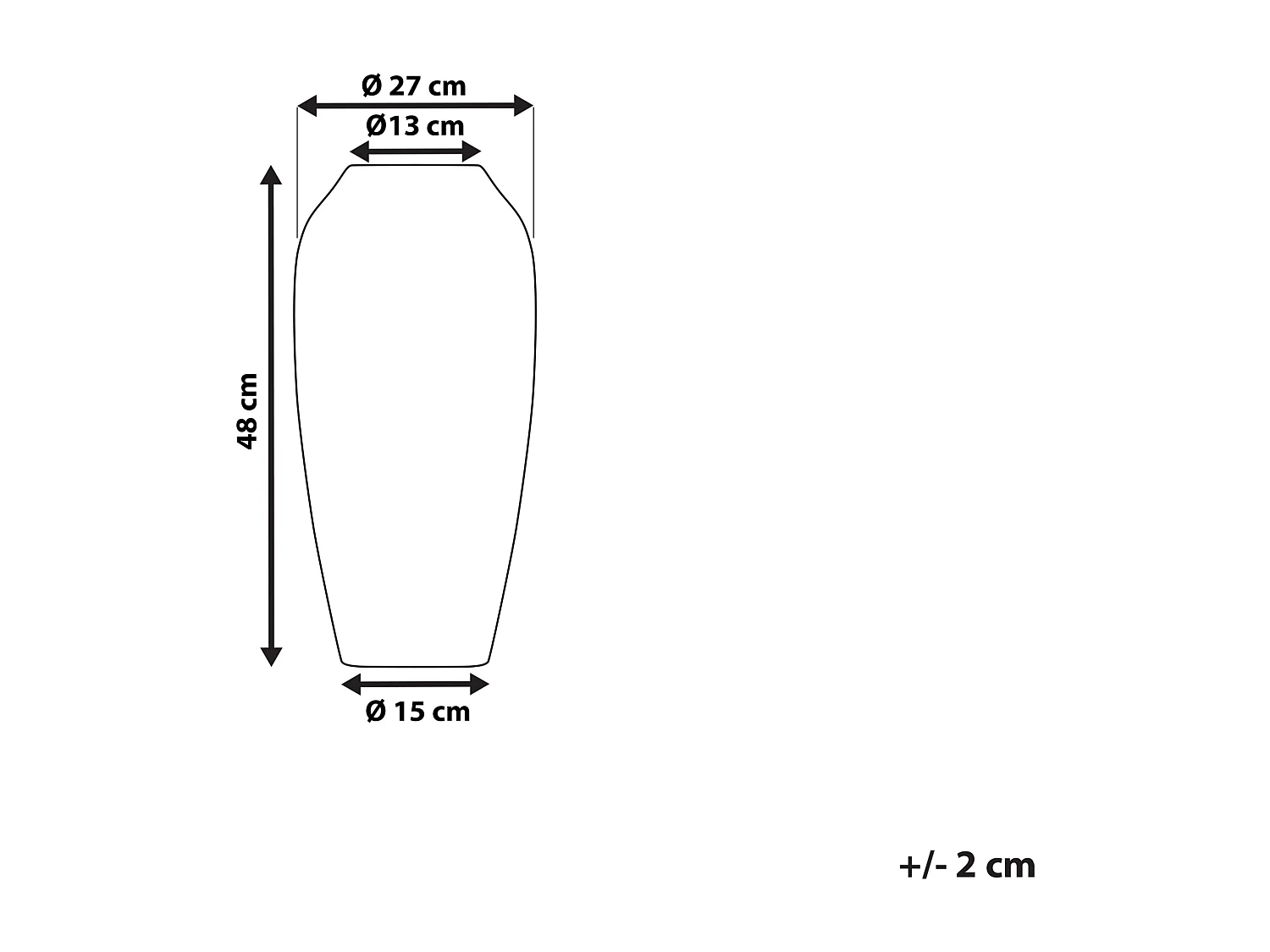 Decovaas LORCA Keramiek 48 cm Zilver