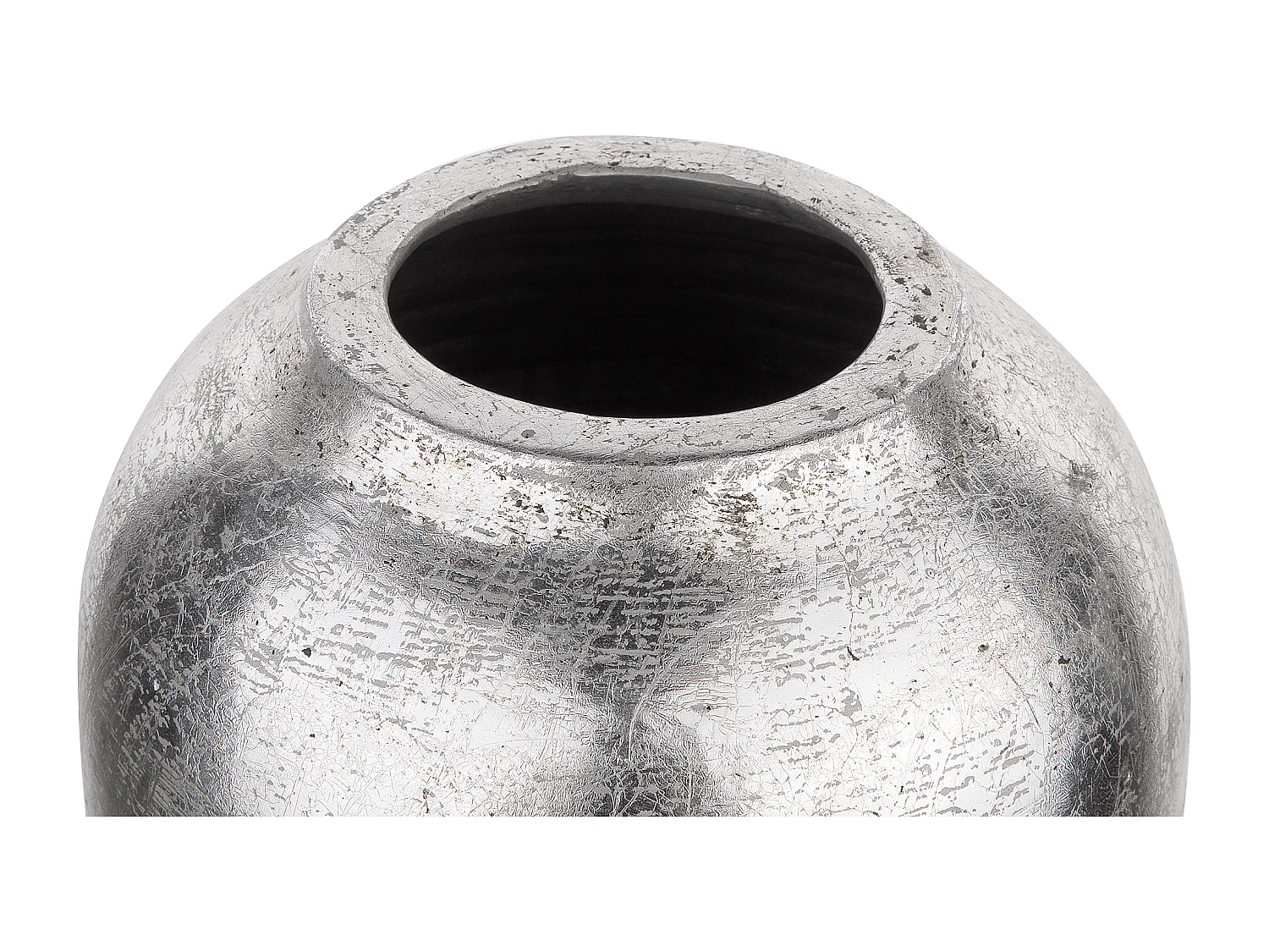 Vase décoratif LORCA Céramique 48 cm Argenté