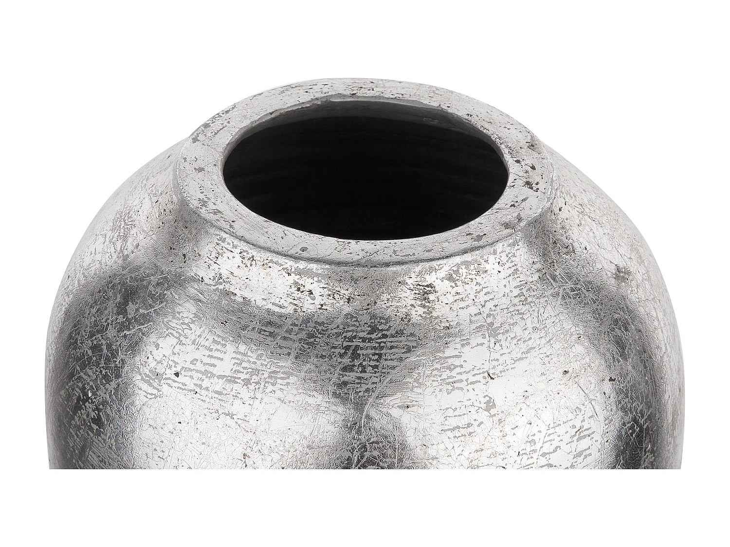Vase décoratif LORCA Céramique 48 cm Argenté