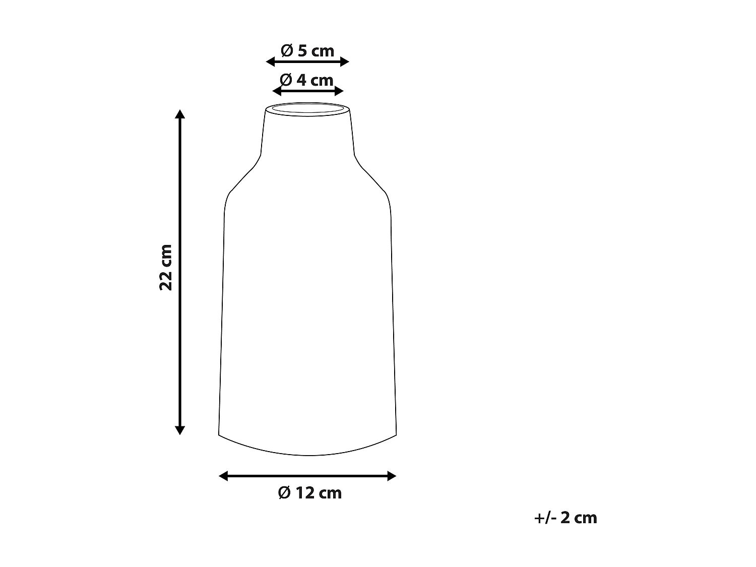 Vase à fleurs ASSUS Grès 22 cm Blanc