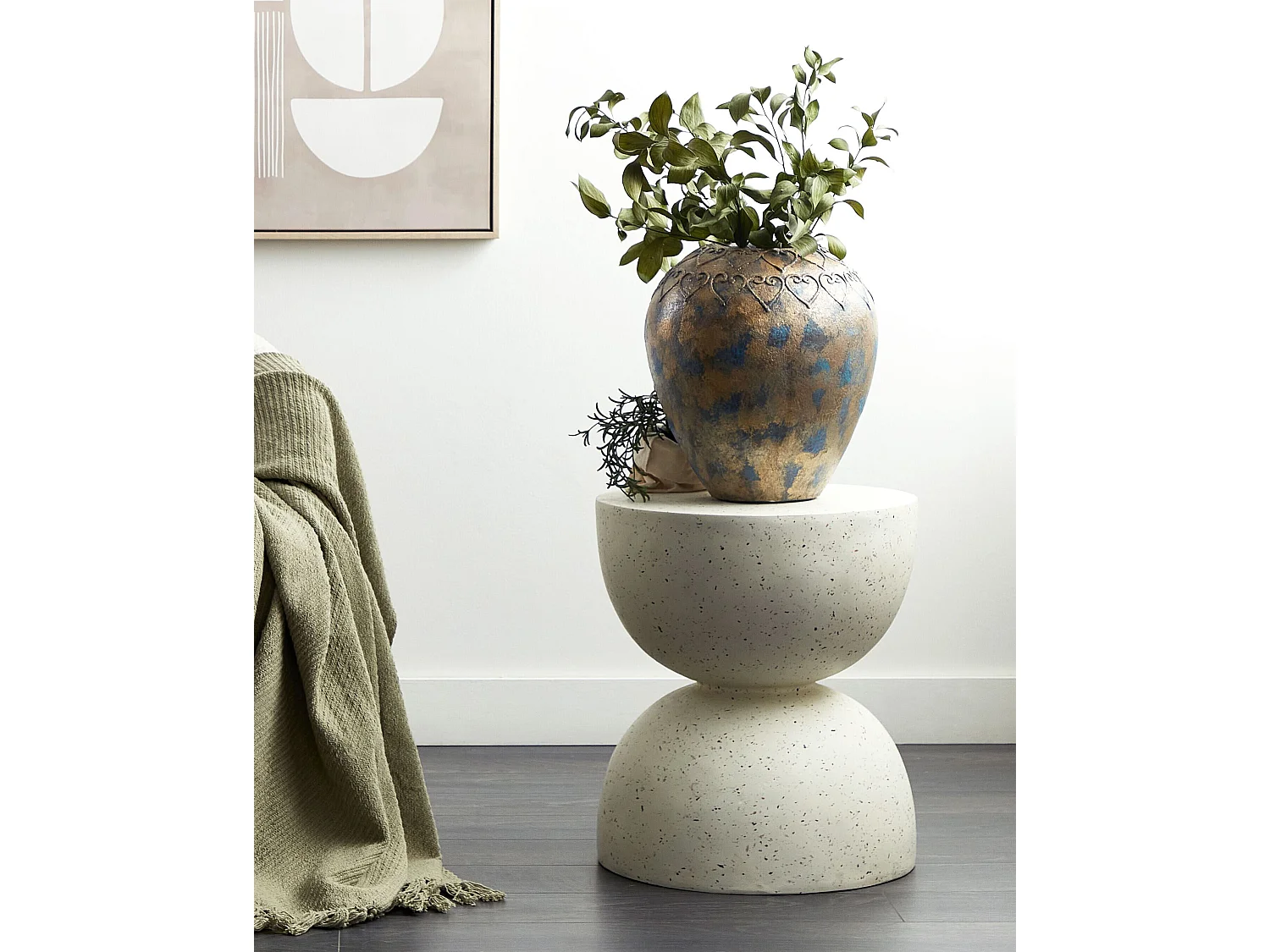 Vase décoratif NIDA Céramique 33 cm Doré