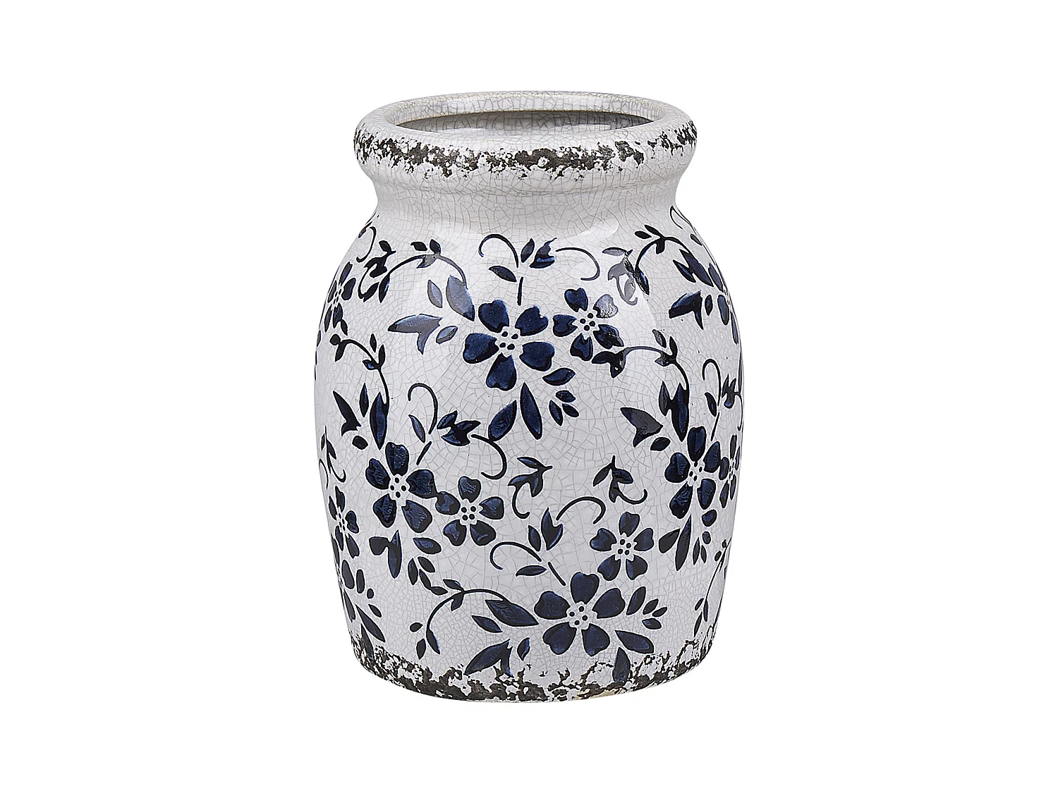 Jarrón para flores AMIDA Gres 18 cm Blanco