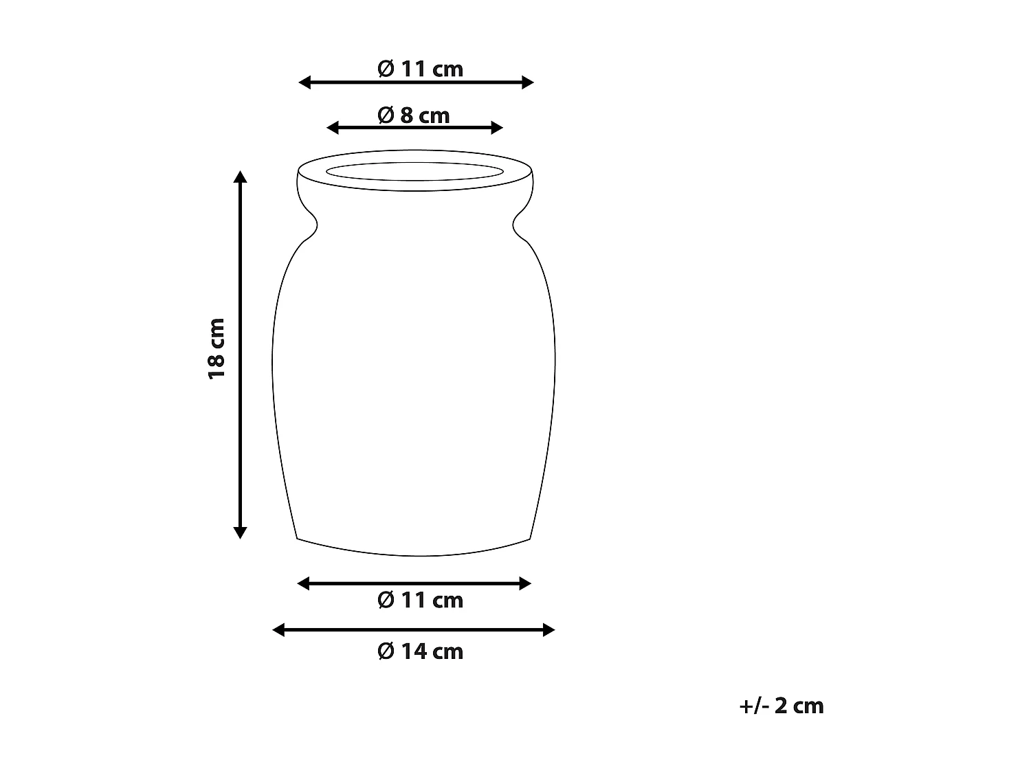 Vaso da fiori AMIDA Gres porcellanato 18 cm Bianco