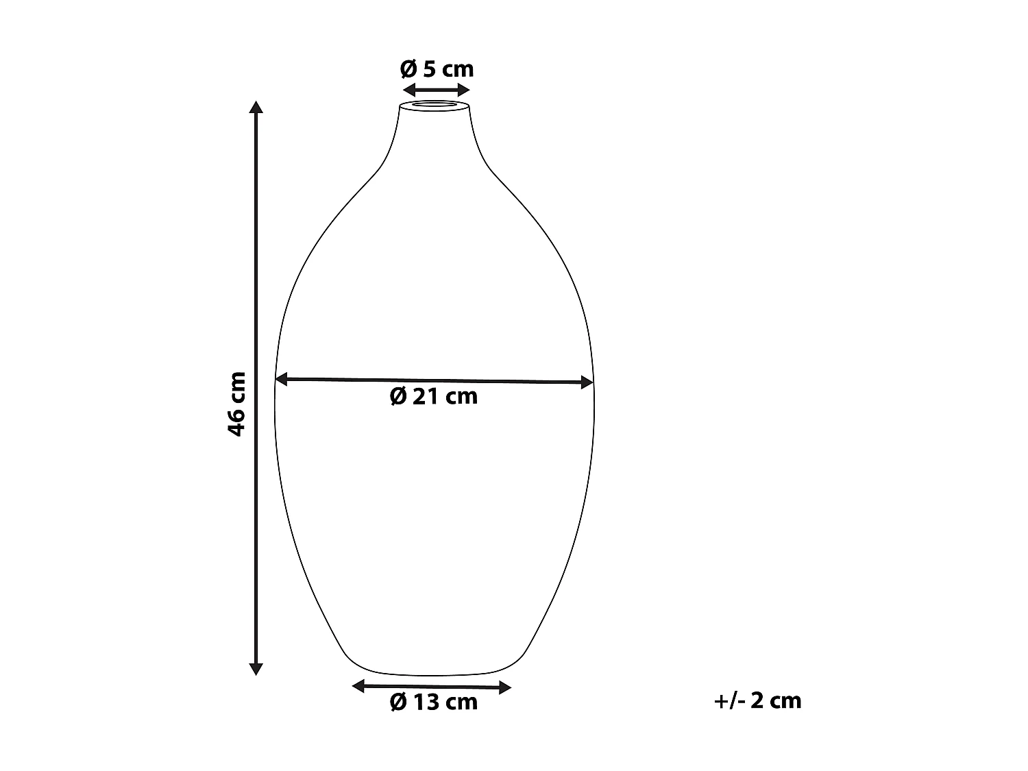 Vase décoratif BAEZA Céramique 46 cm Blanc