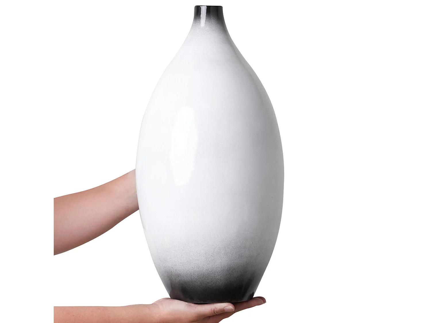 Vase décoratif BAEZA Céramique 46 cm Blanc