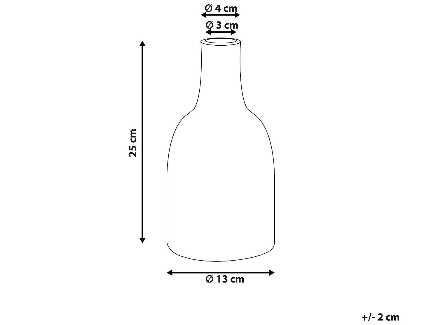 Vase à fleurs ANKON Grès 25 cm Blanc
