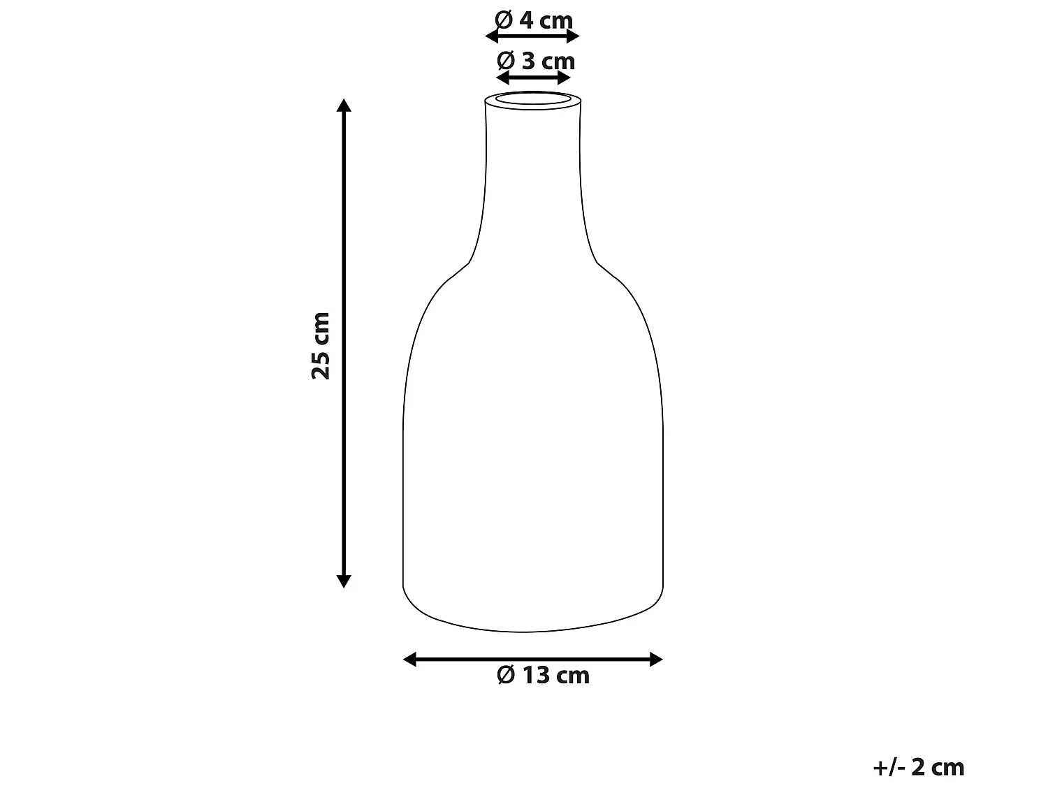 Vaso da fiori ANKON Gres porcellanato 25 cm Bianco