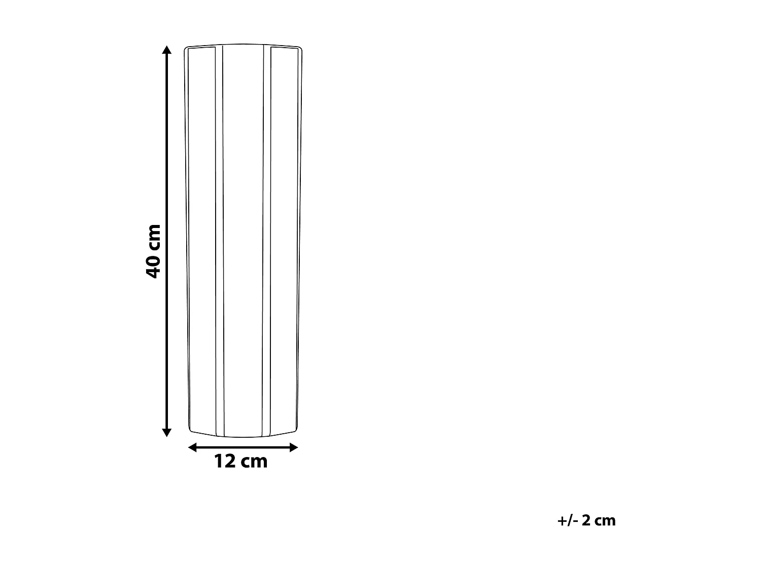 Blumenvase ESTELLA Keramik 40 cm Weiss