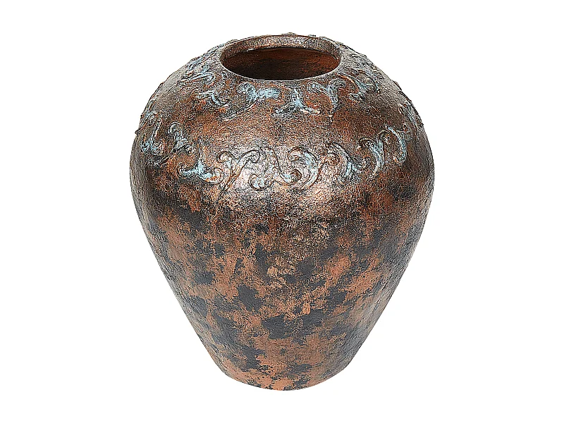 Dekovase NIDA Keramik 30 cm Kupfer