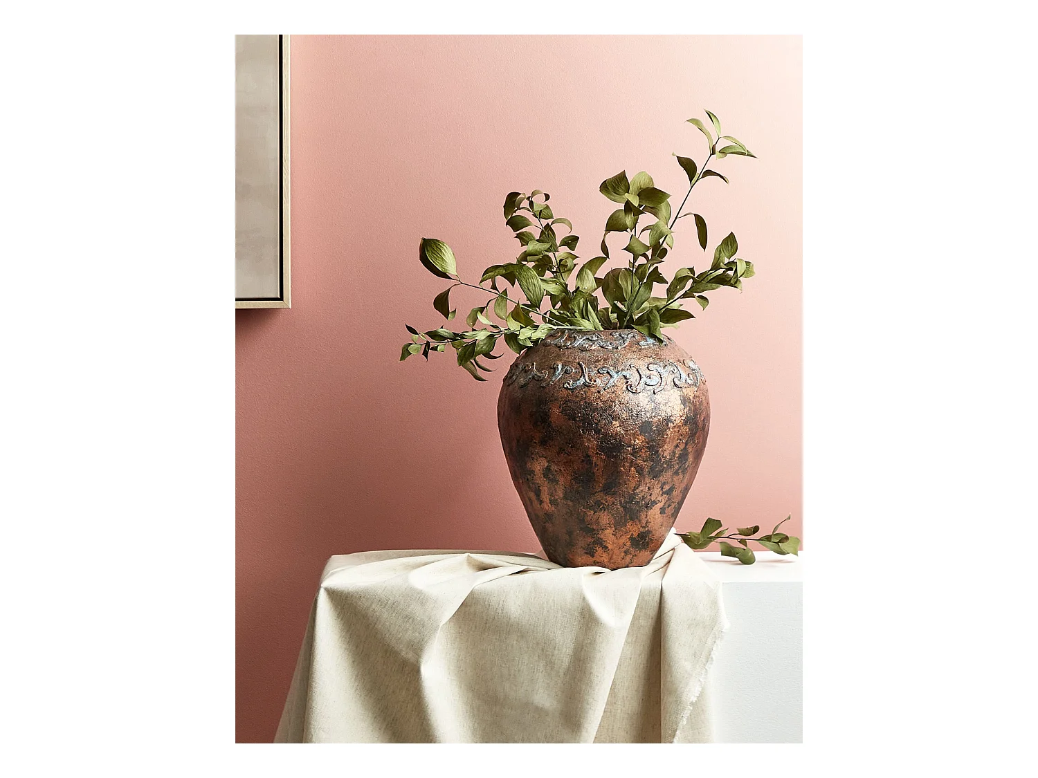 Vase décoratif NIDA Céramique 30 cm Cuivré