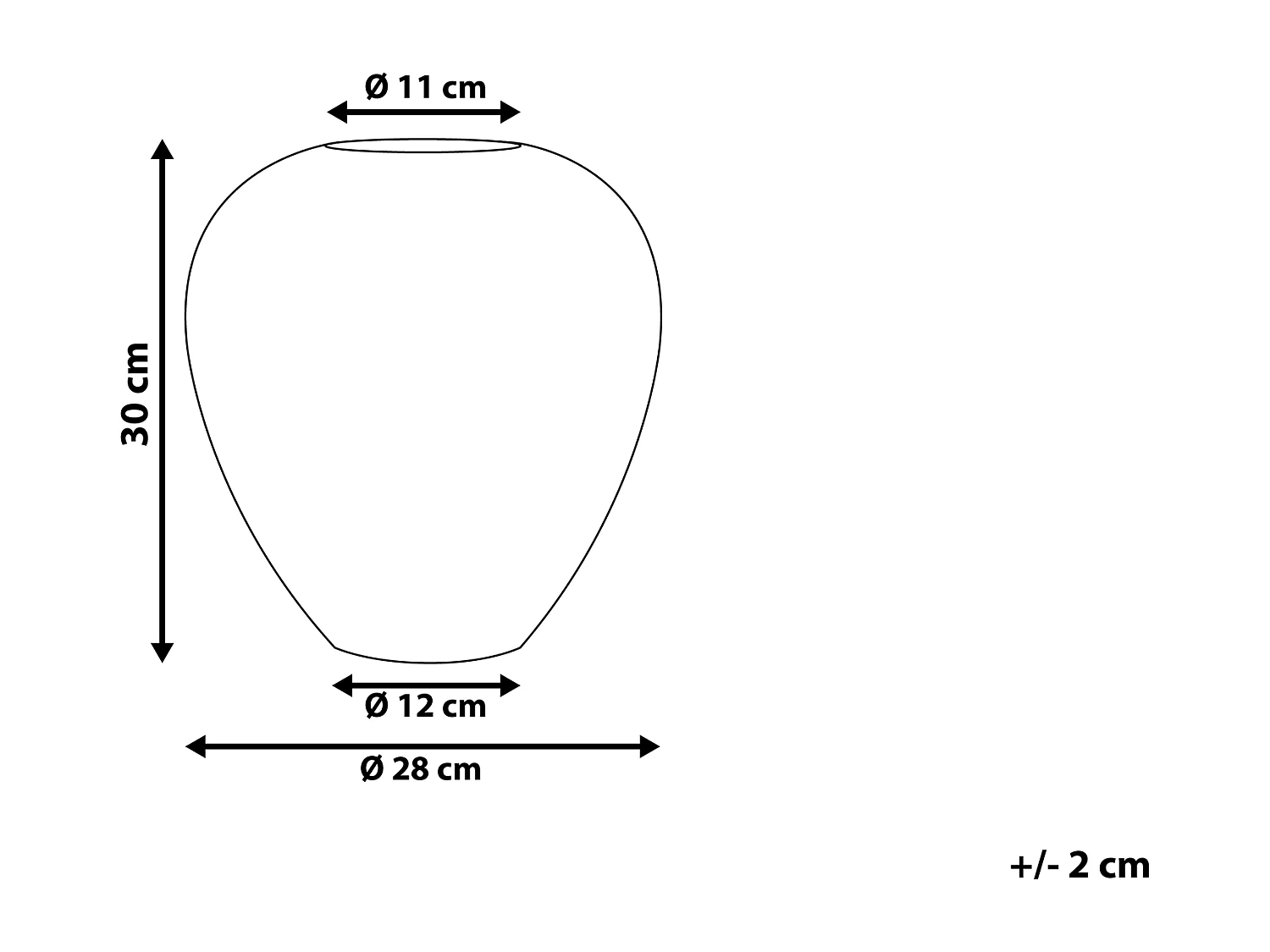 Vase décoratif NIDA Céramique 30 cm Cuivré