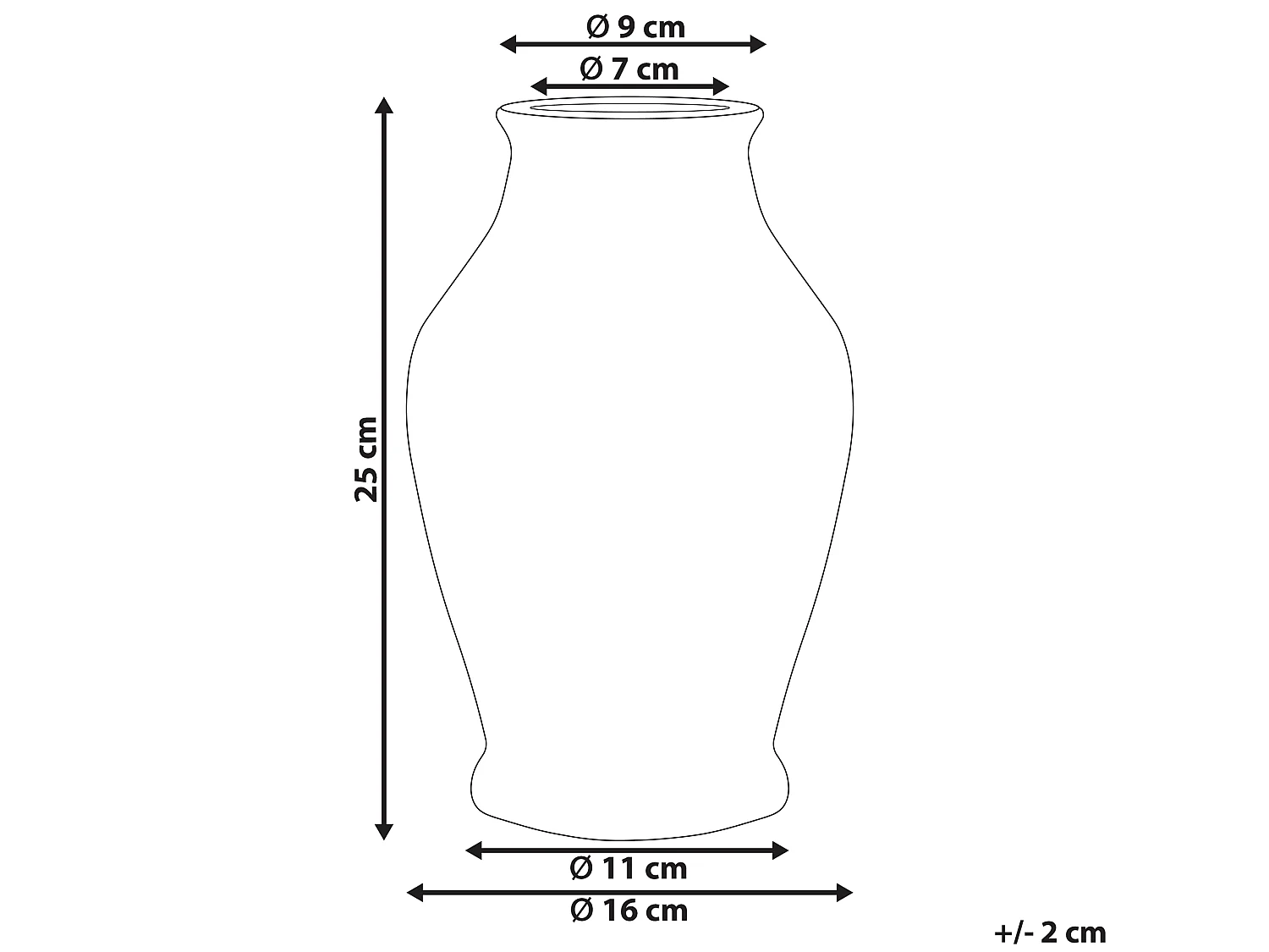 Jarrón para flores NEMEA Gres 25 cm Blanco