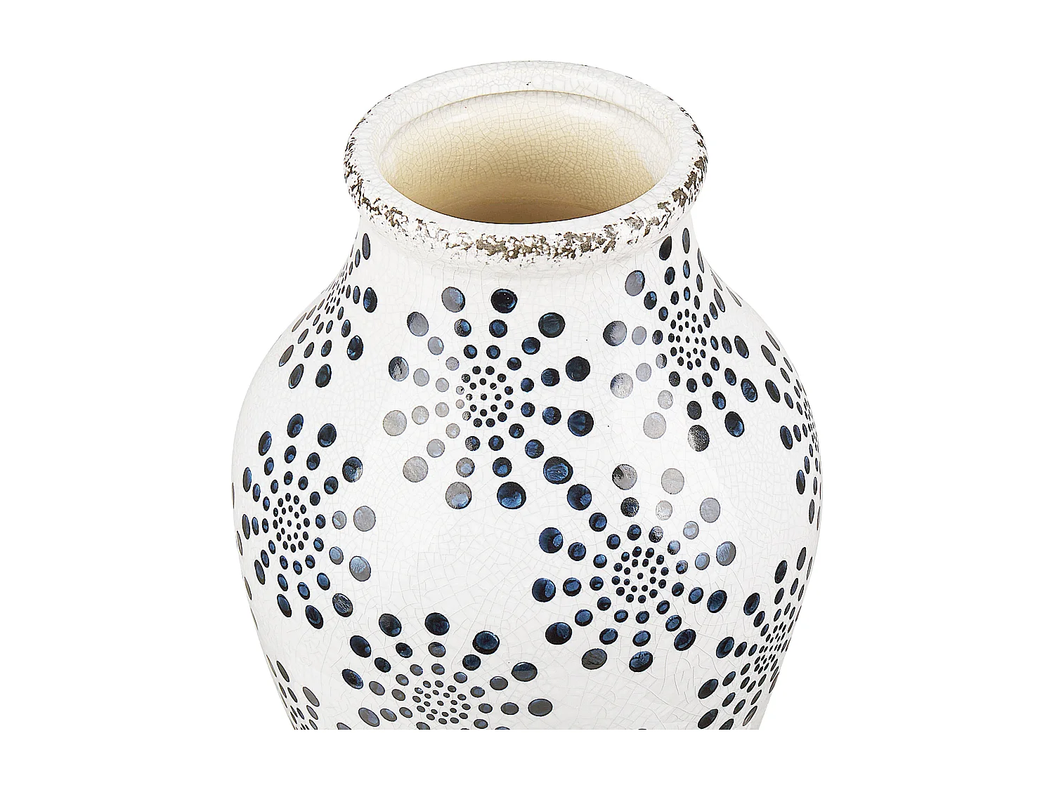 Jarrón para flores NEMEA Gres 25 cm Blanco