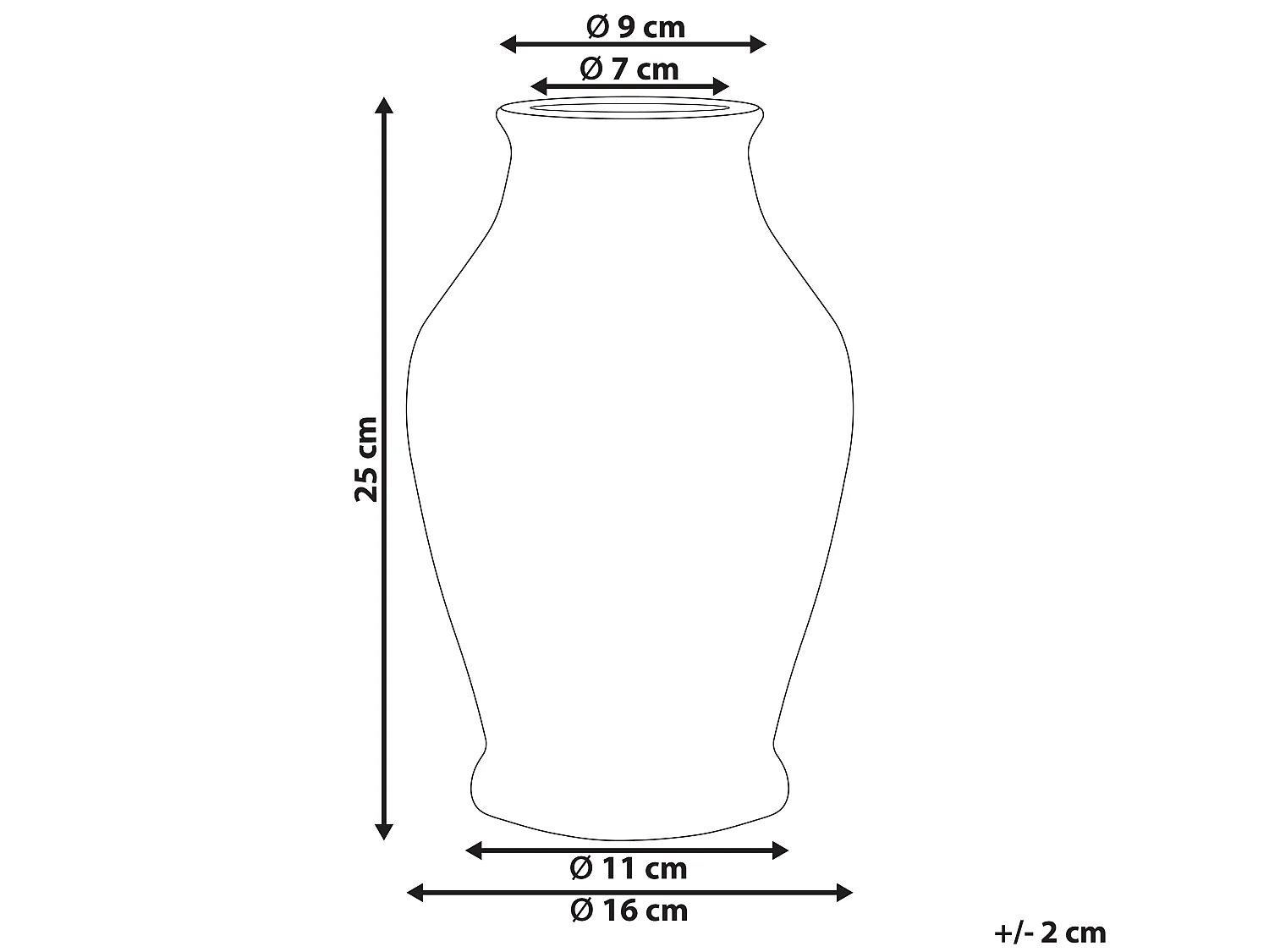 Vaso da fiori NEMEA Gres porcellanato 25 cm Bianco