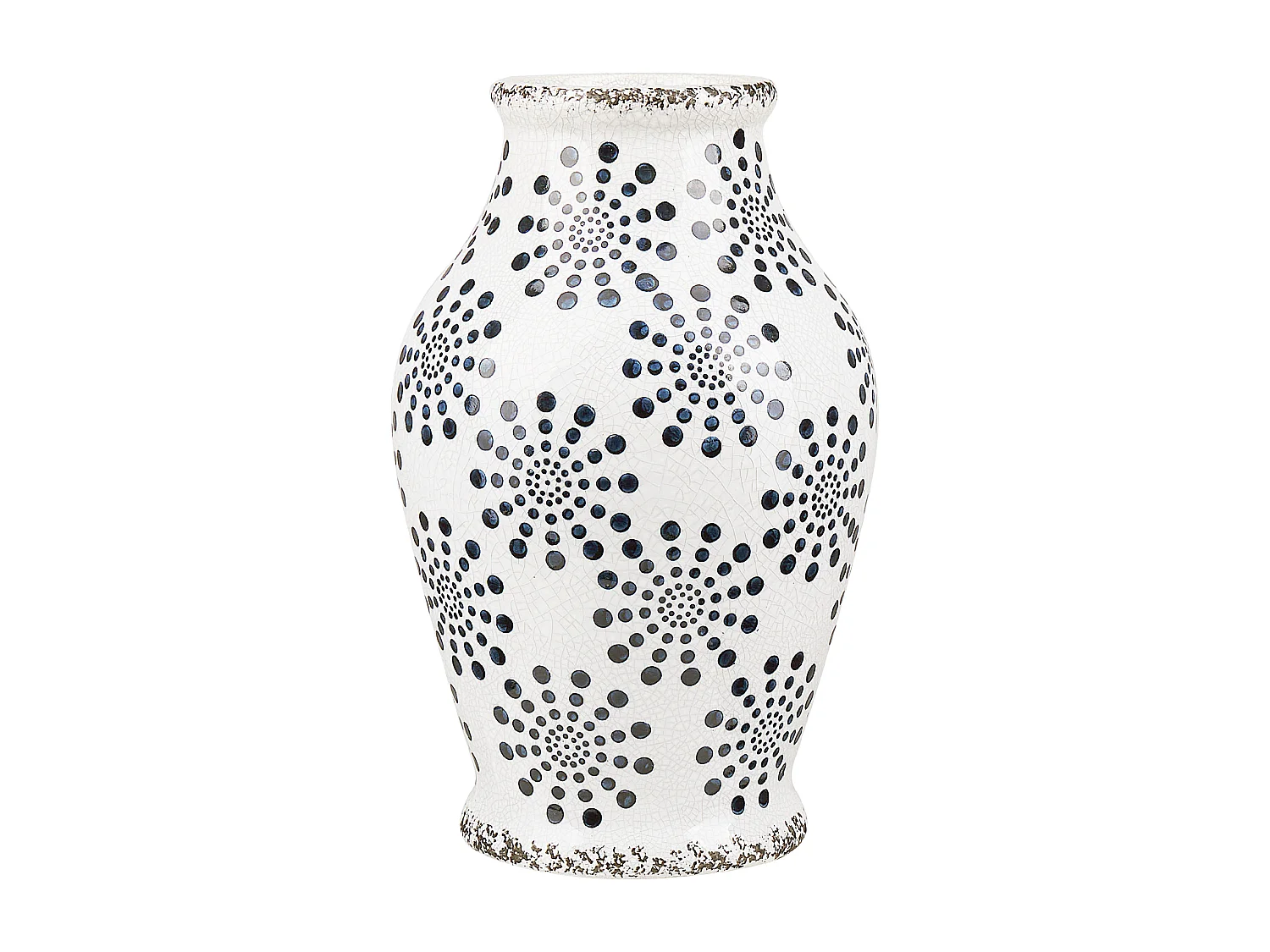 Blumenvase NEMEA Steinzeug 25 cm Weiss