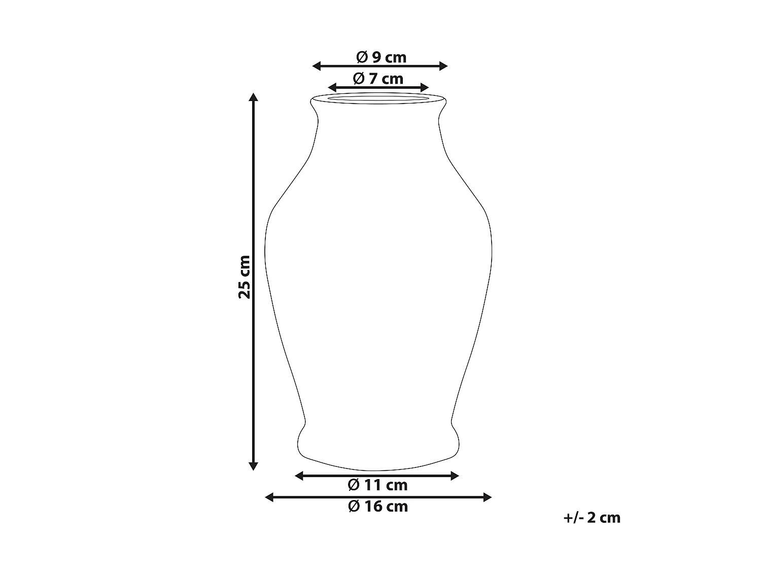 Blumenvase NEMEA Steinzeug 25 cm Weiss