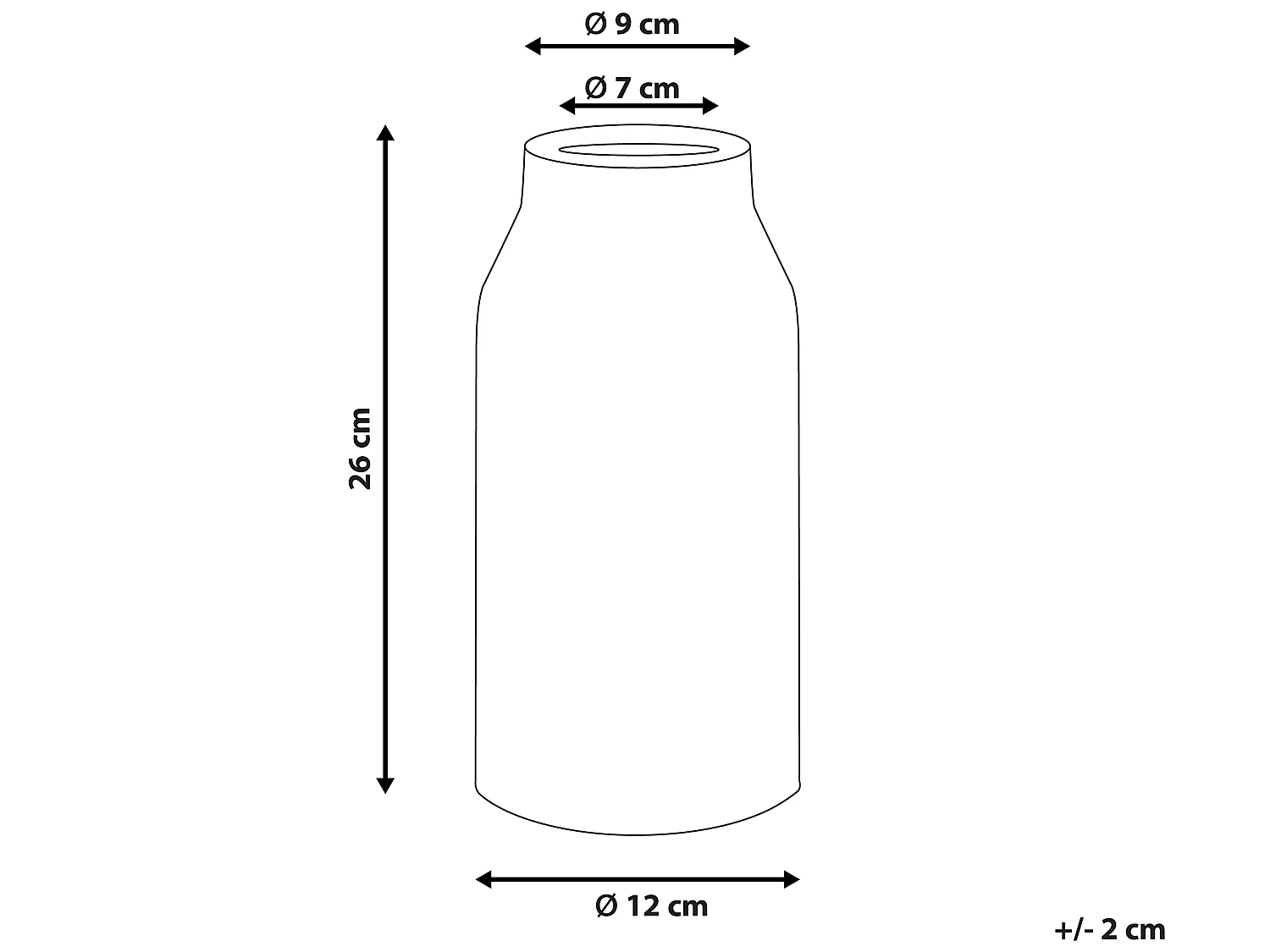 Grès Vase à fleurs 26 cm Bleu Blanc CHAMAIZI