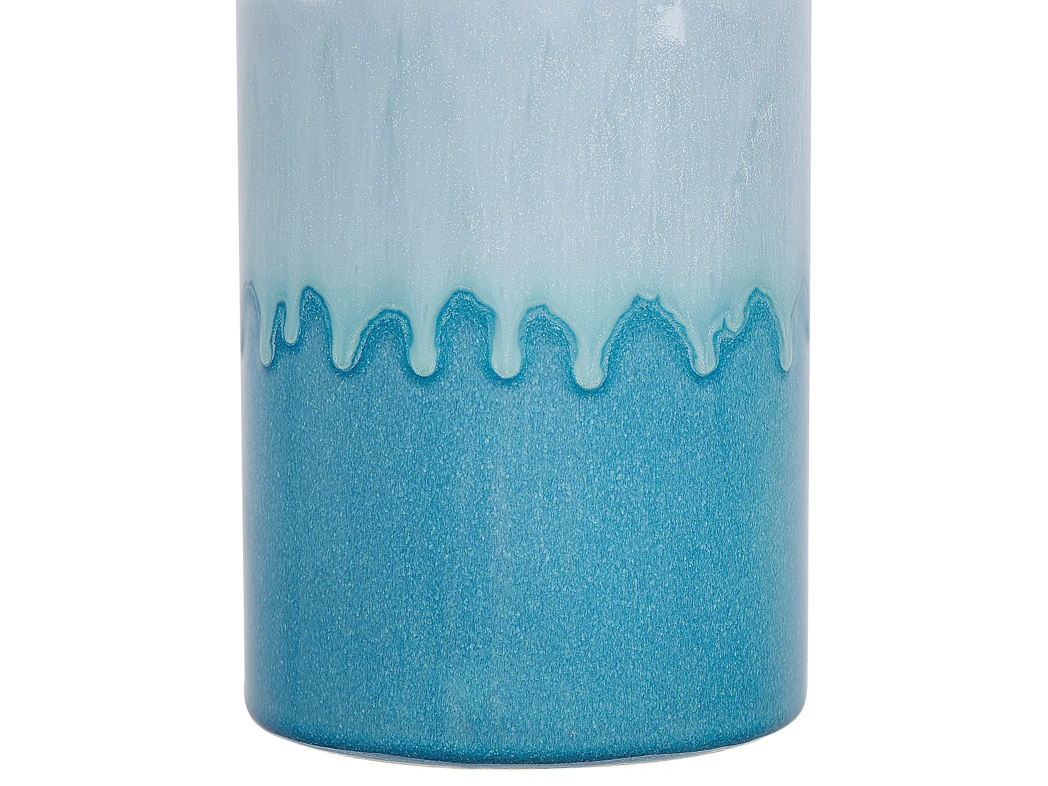 Grès Vase à fleurs 26 cm Bleu Blanc CHAMAIZI