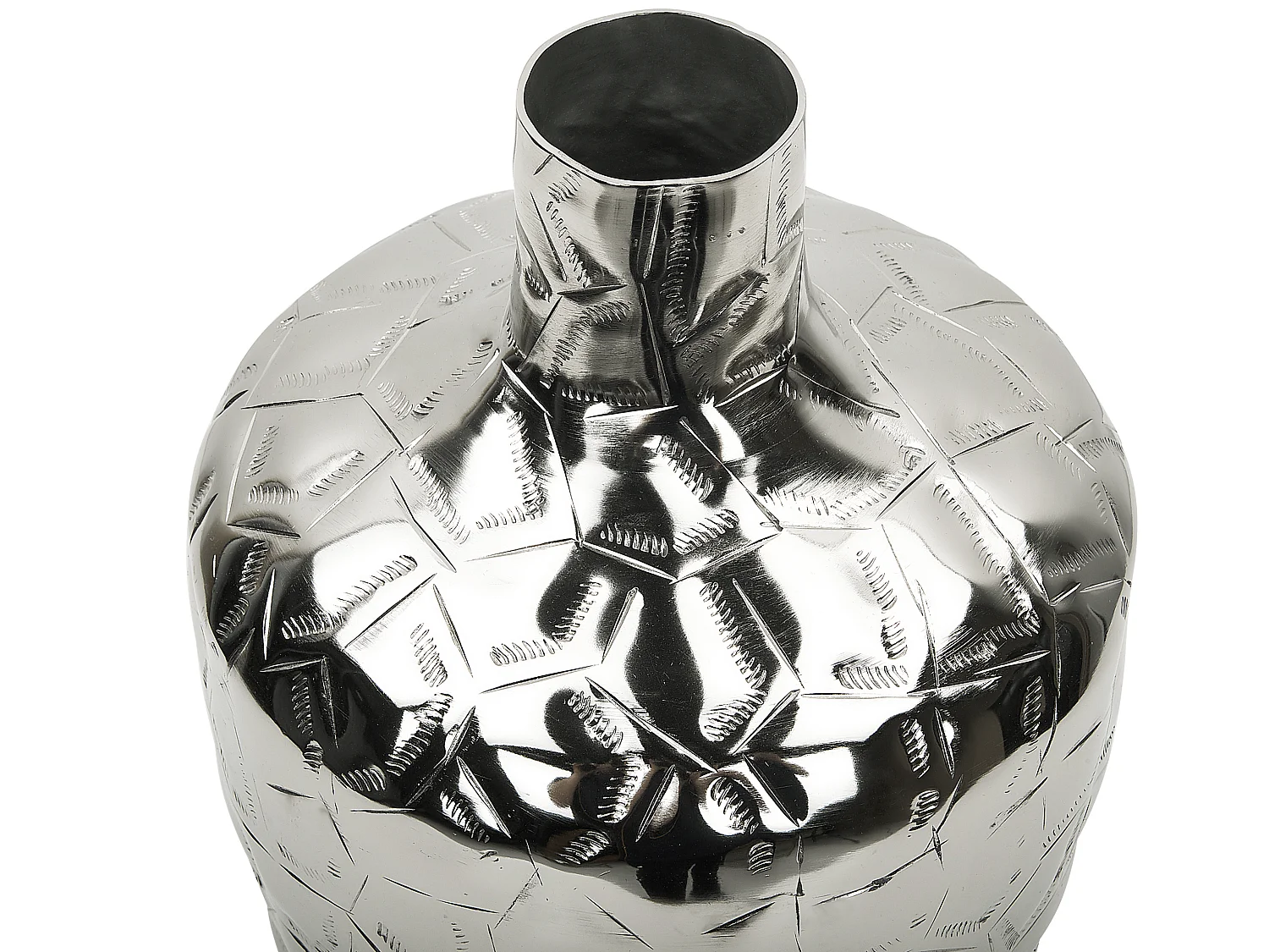 Vase à fleurs INSHAS Métal 39 cm Argenté