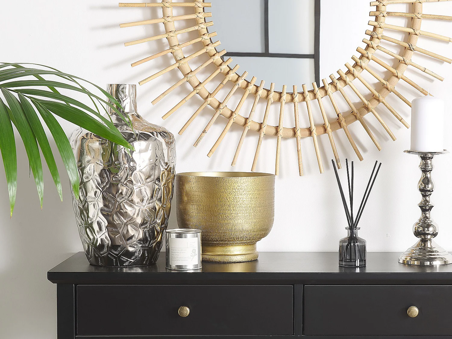 Bloemenvaas INSHAS Metaal 39 cm Zilver