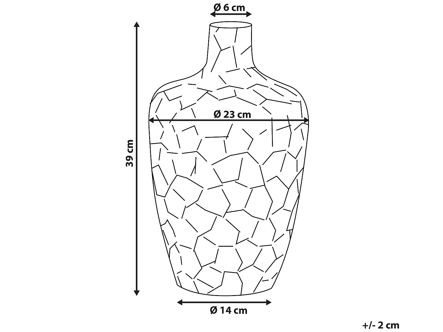 Bloemenvaas INSHAS Metaal 39 cm Zilver