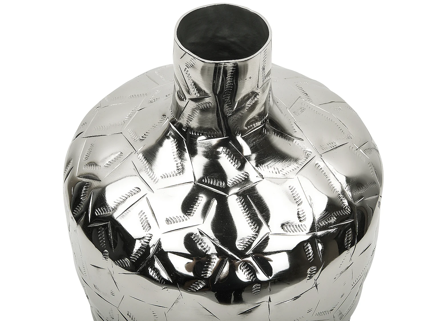 Vase à fleurs INSHAS Métal 39 cm Argenté