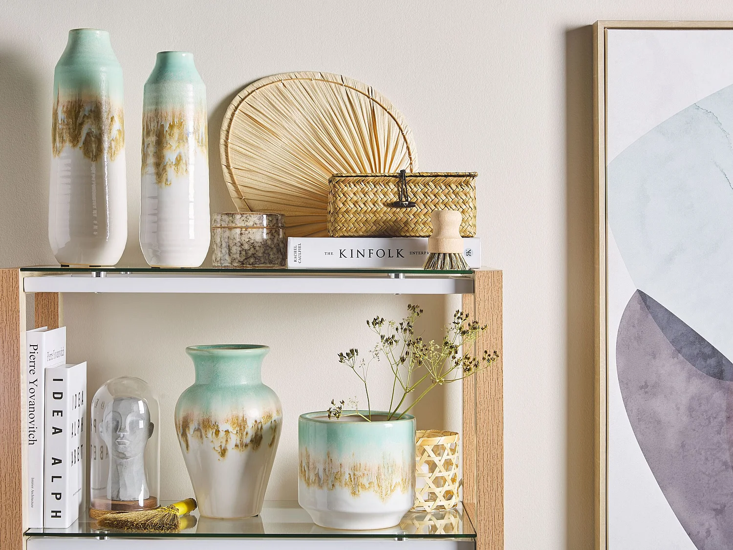 Vase à fleurs BYBLOS Grès 30 cm Multicolore