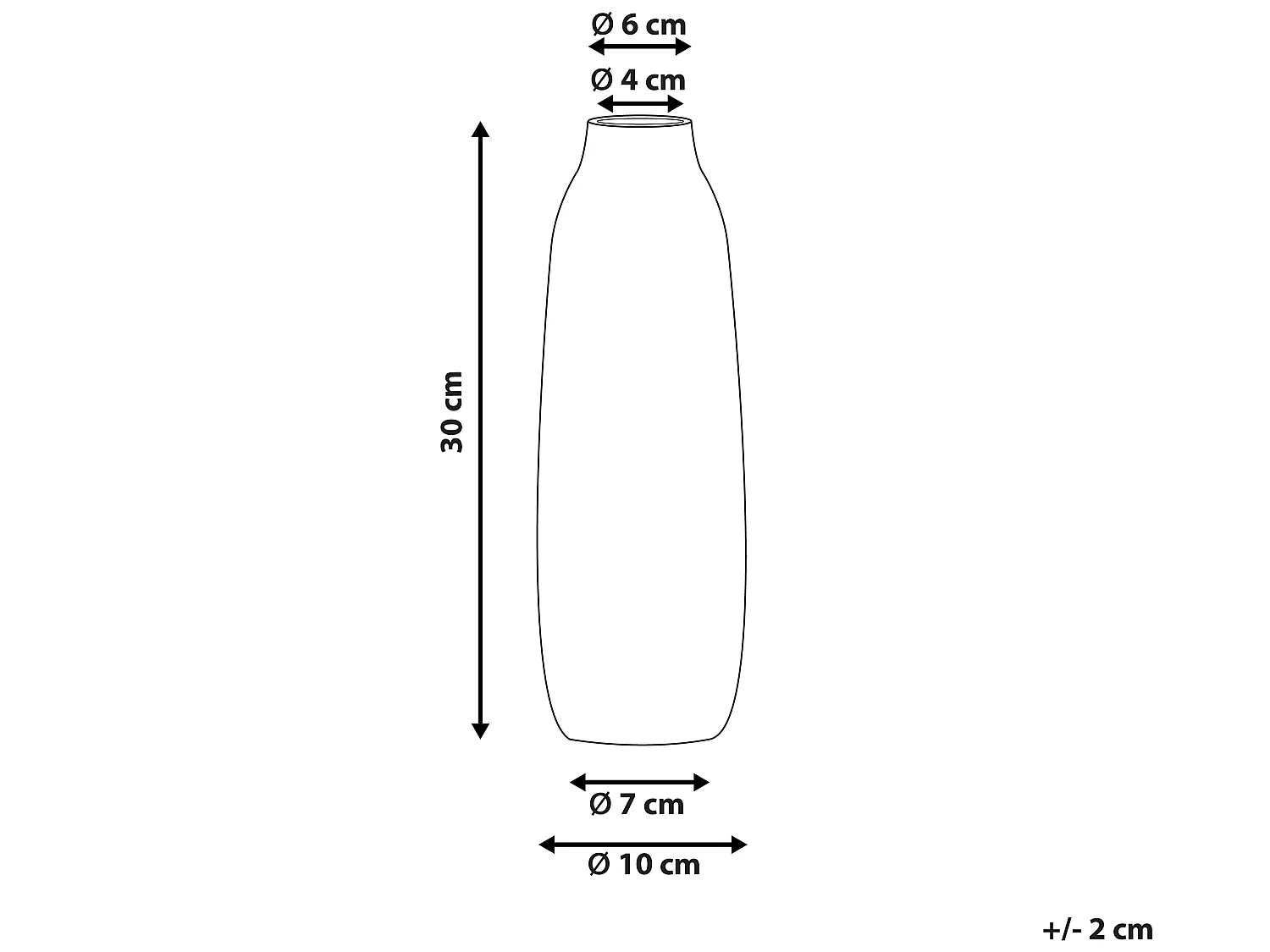Vase à fleurs BYBLOS Grès 30 cm Multicolore