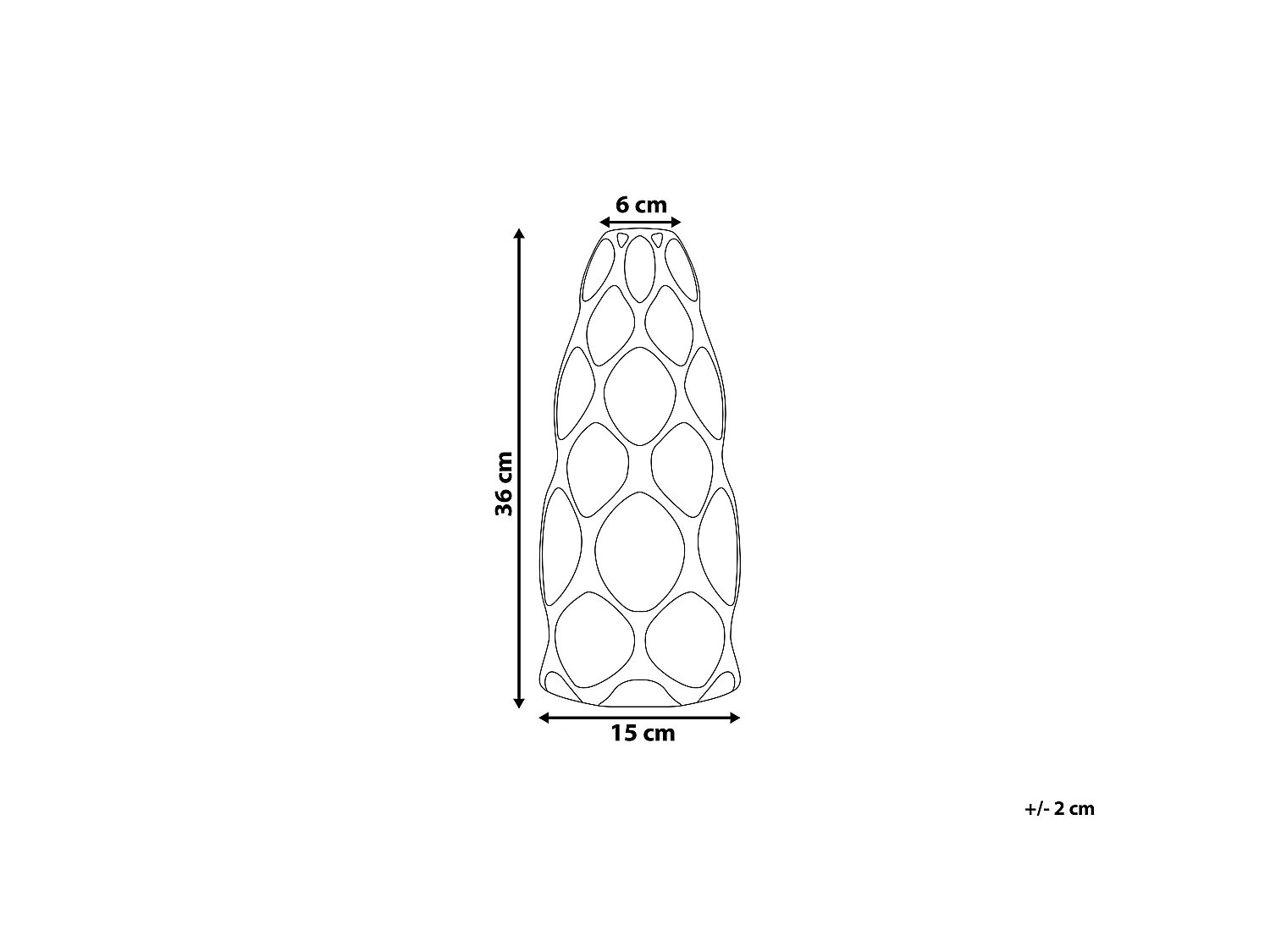 Blumenvase Keramik türkis / gold 36 cm AVILA