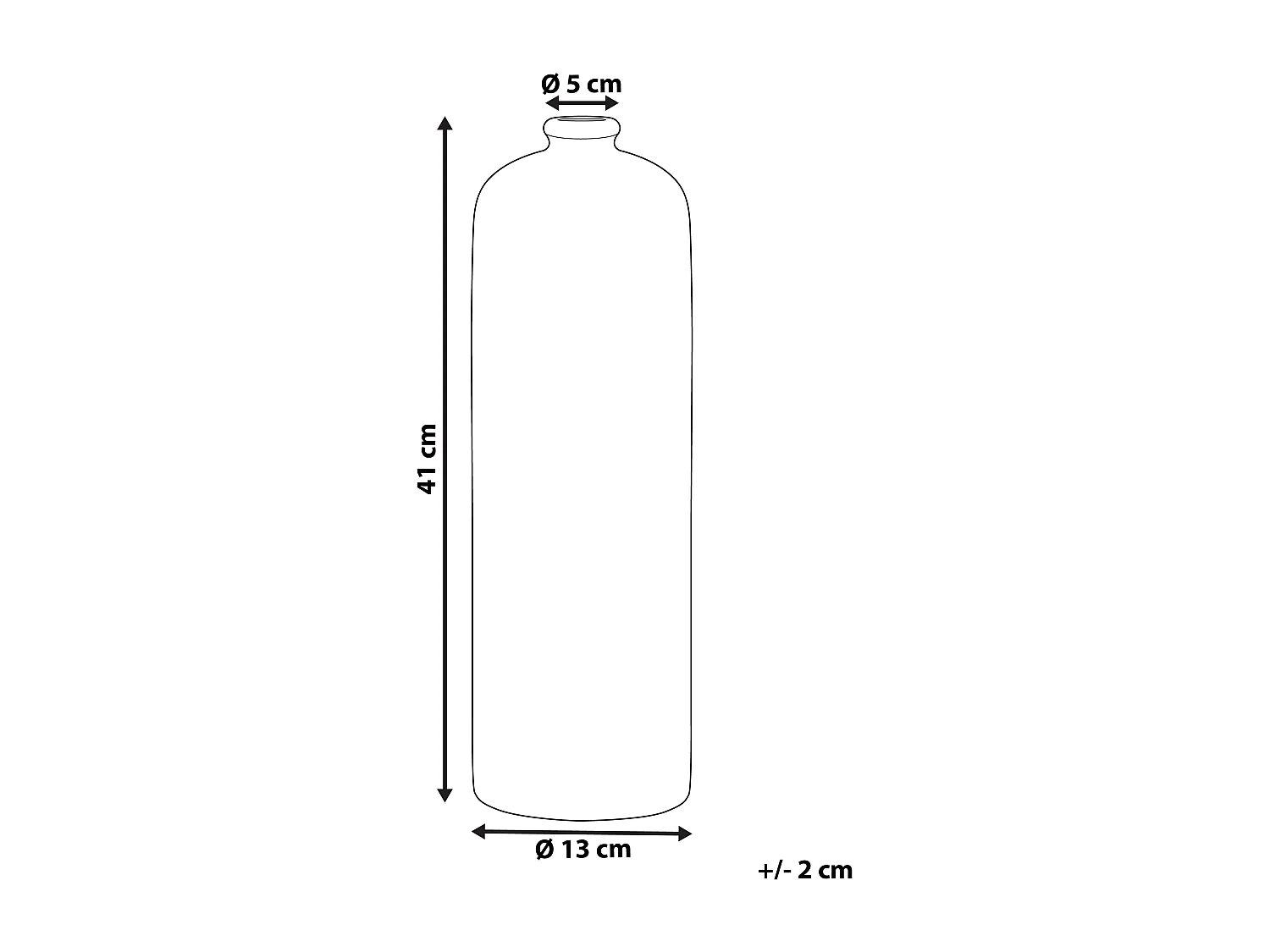 Rustikale Dekovase Terrakotte Matt 41 x 13 x 5 Grün / Kupfer schattiert Ubeda