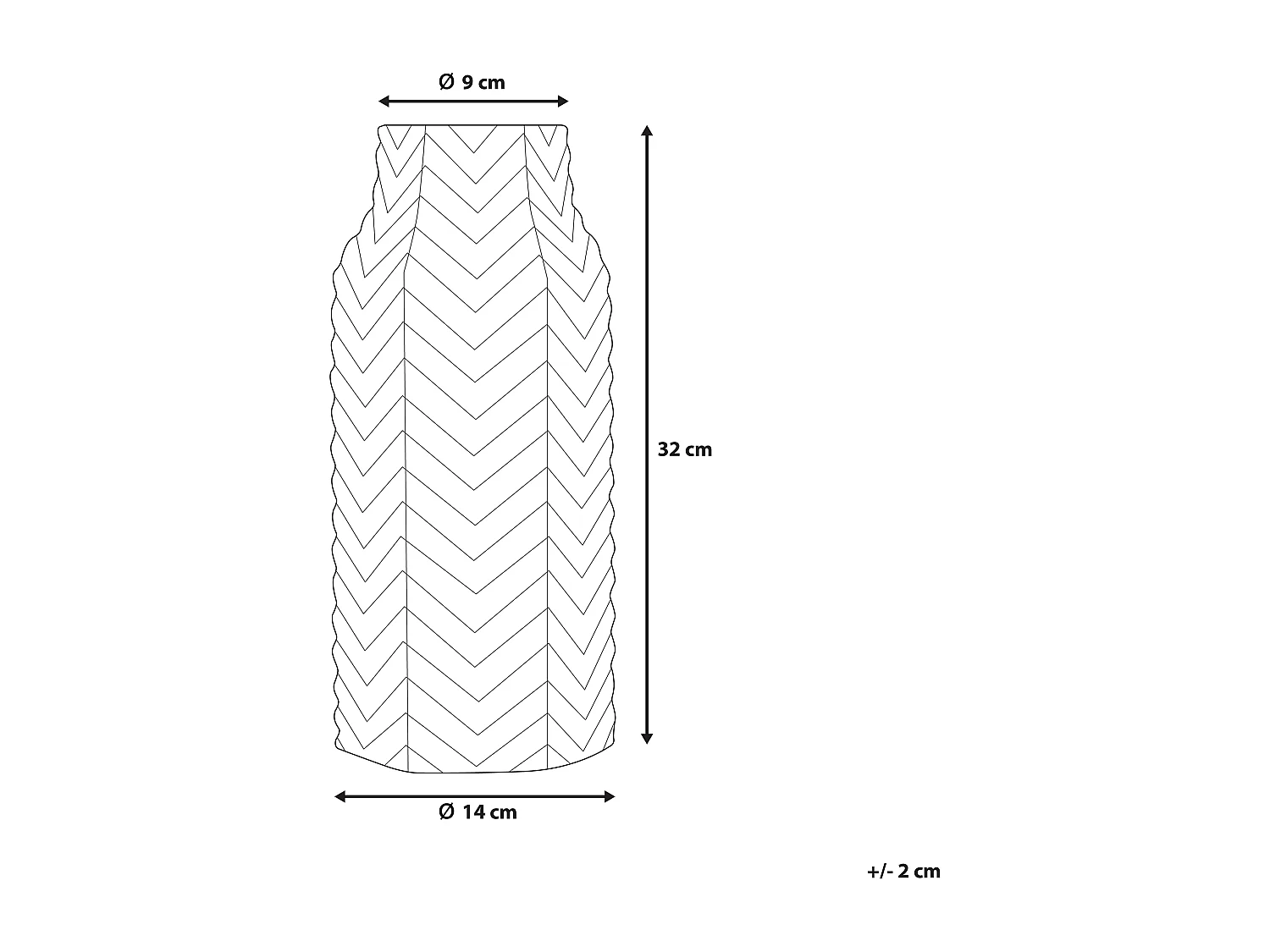 Jarro decorativo XANTHOS Grés 32 cm Branco
