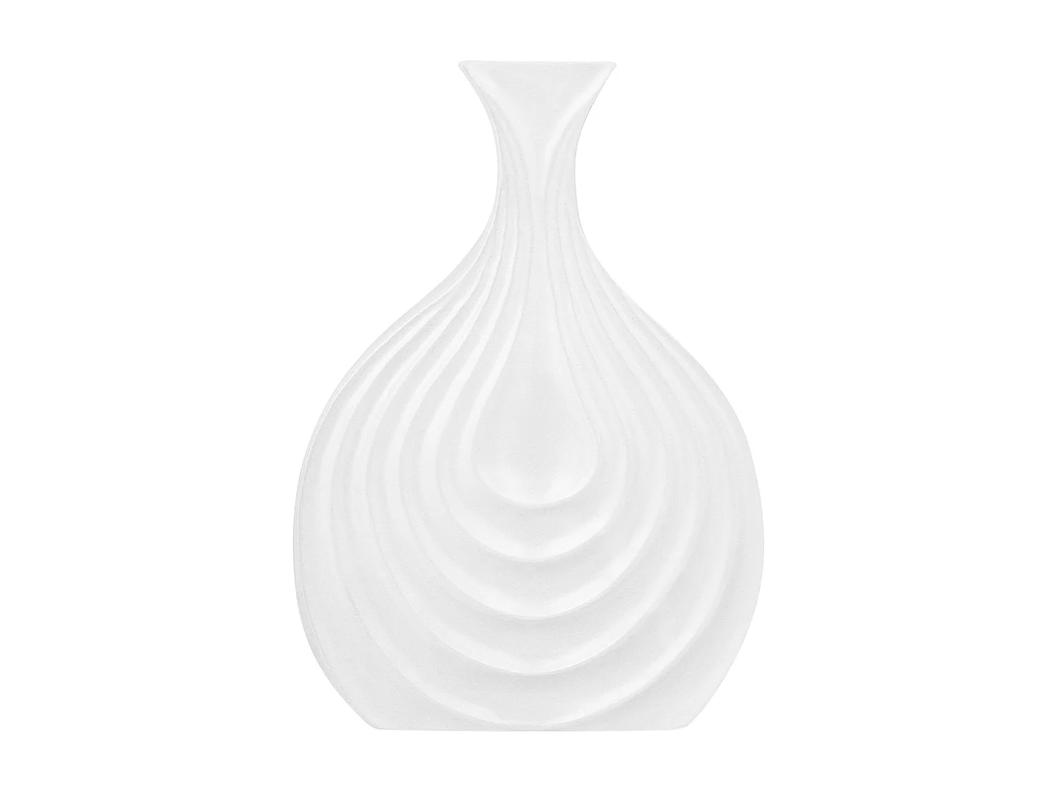 Vase décoratif THAPSUS Grès 25 cm Blanc