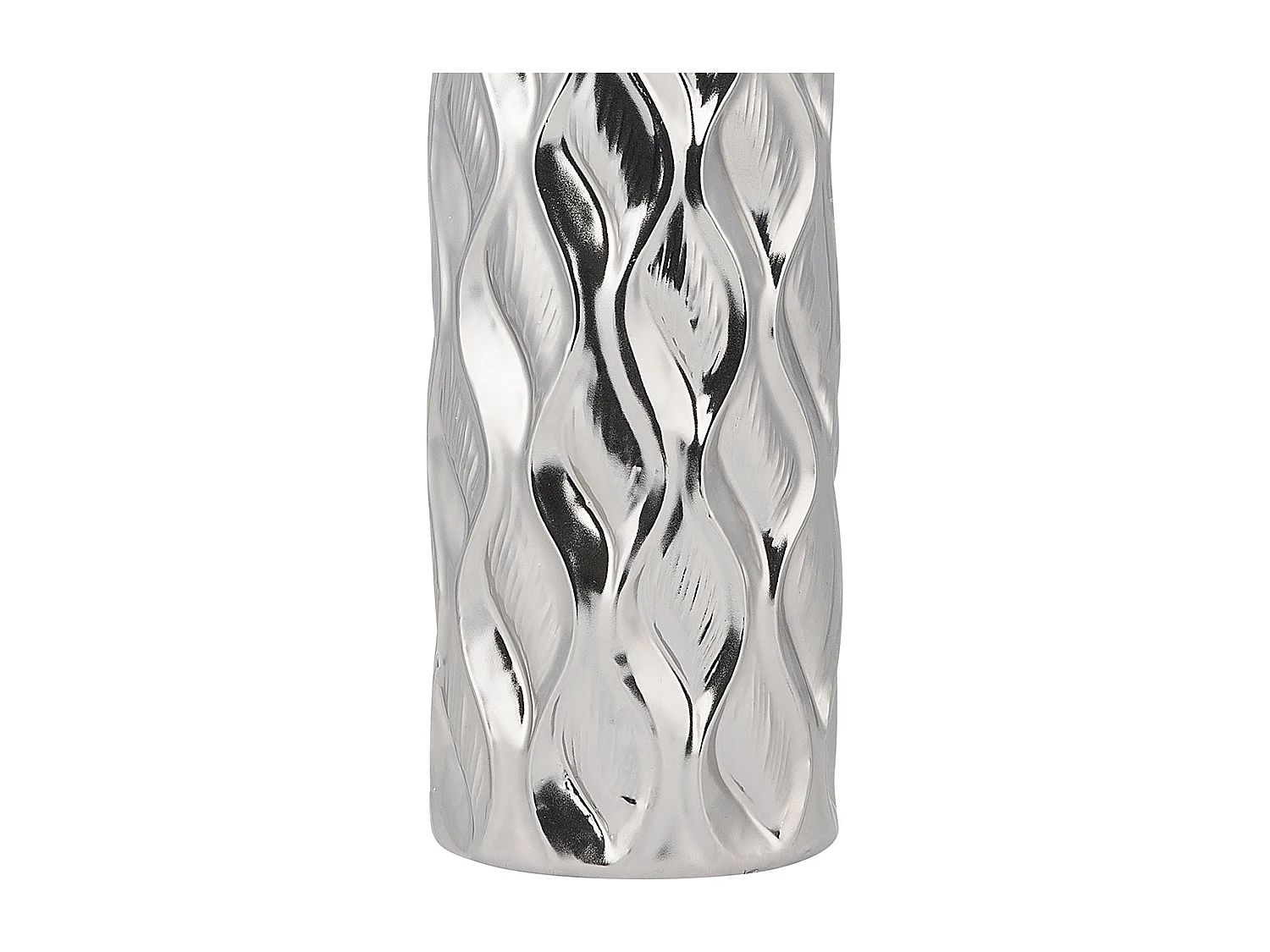 Vase décoratif BASSANIA Grès 45 cm Argenté