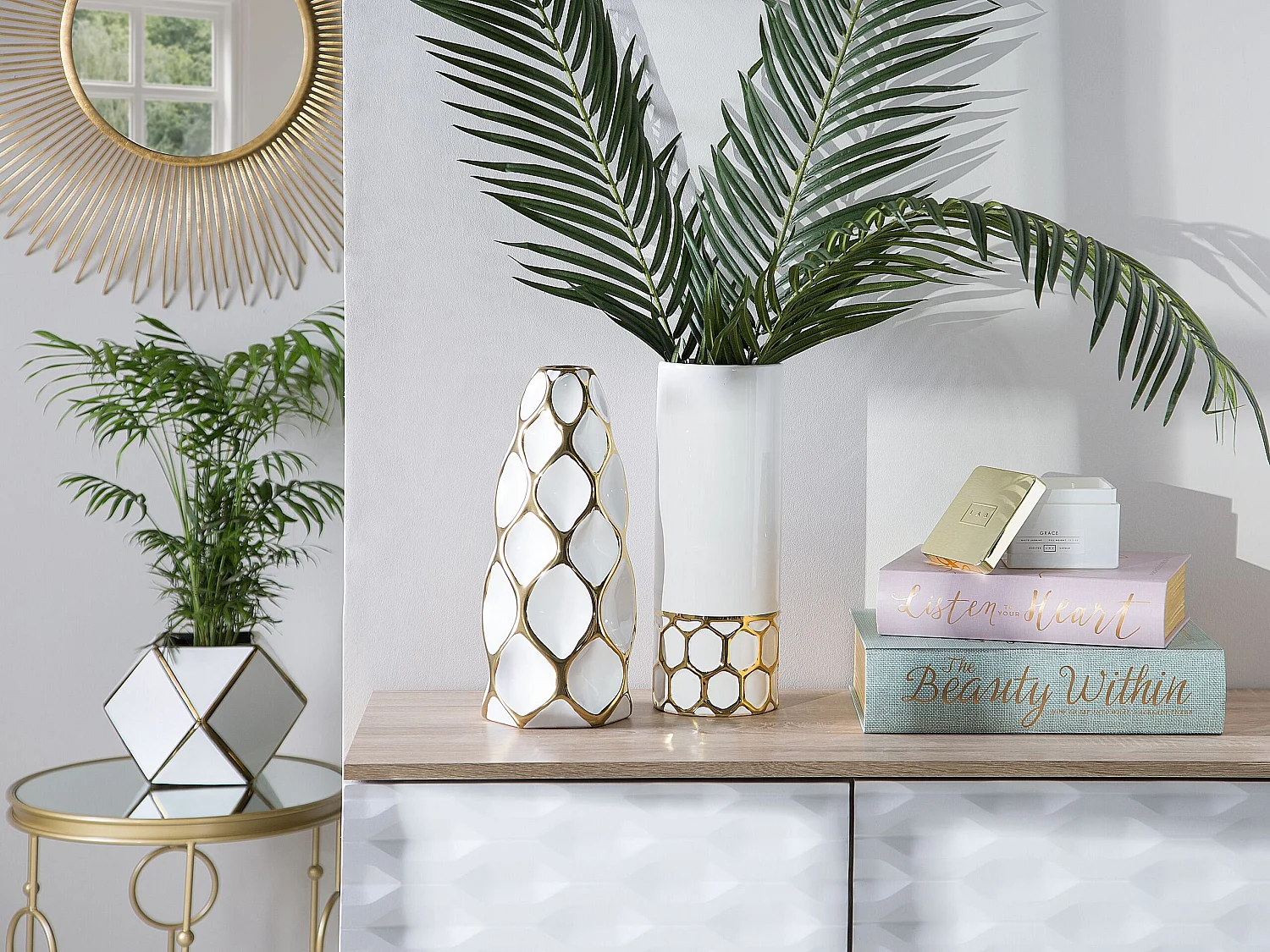 Moderne Blumenvase auffälliges Tropfen-Design Keramik weiß Avila