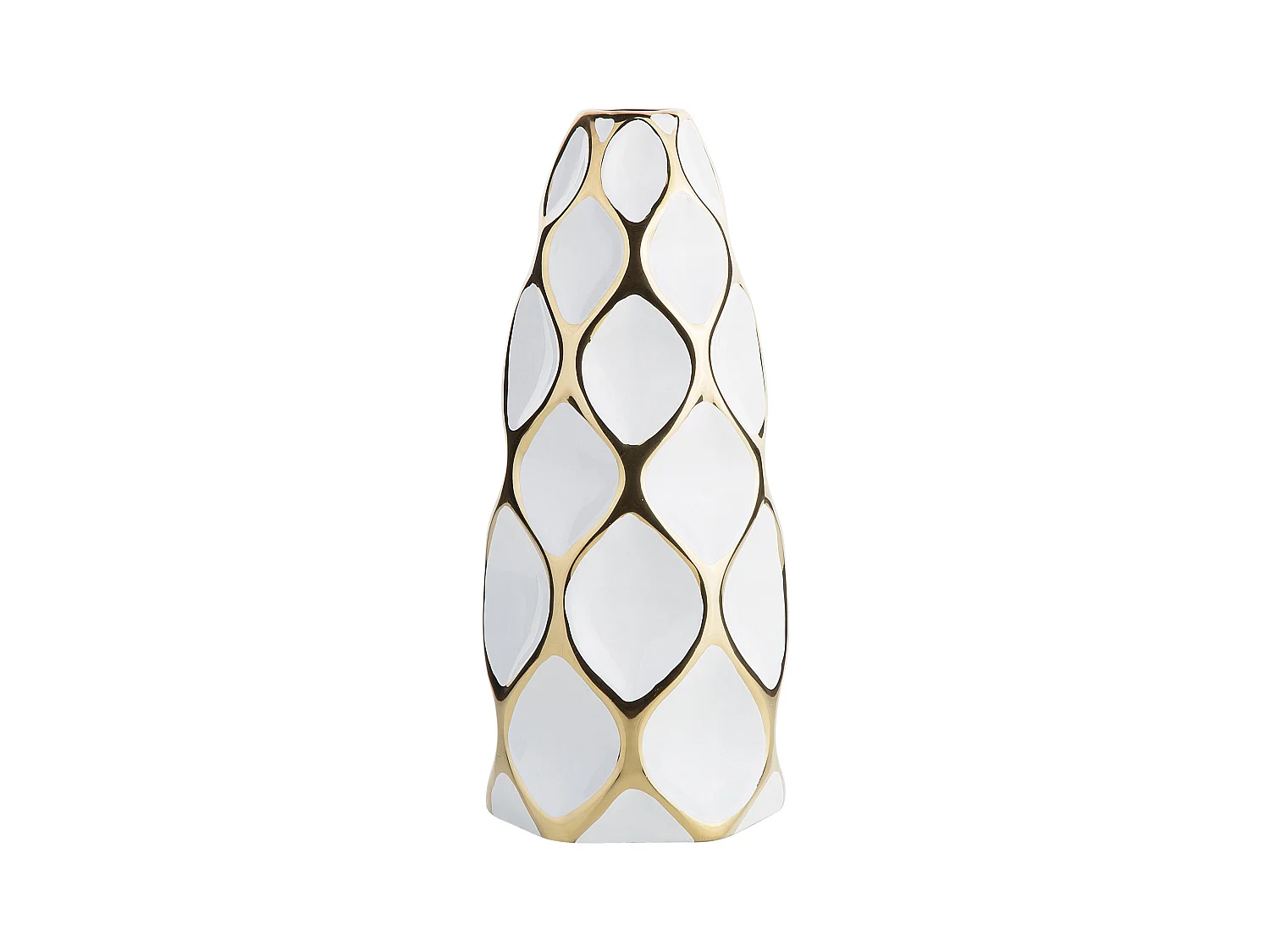 Vase à fleurs AVILA Grès 36 cm Blanc