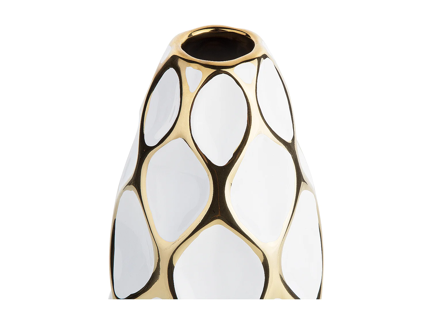 Vase à fleurs AVILA Grès 36 cm Blanc