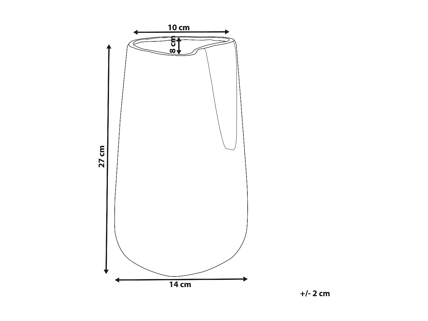 Vaso decorativo CIRTA Gres porcellanato 27 cm Oro