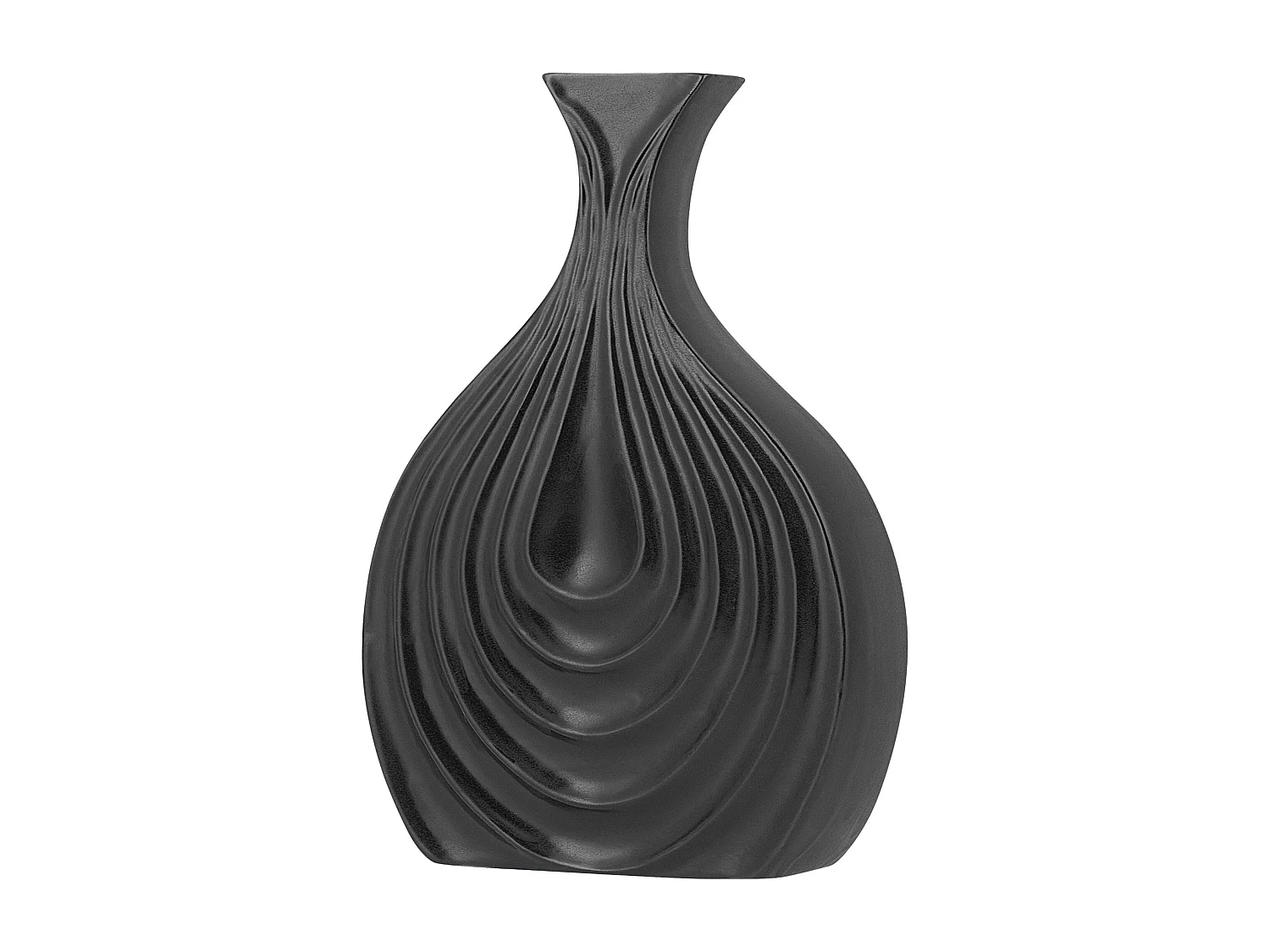 Vase décoratif THAPSUS Grès 25 cm Noir
