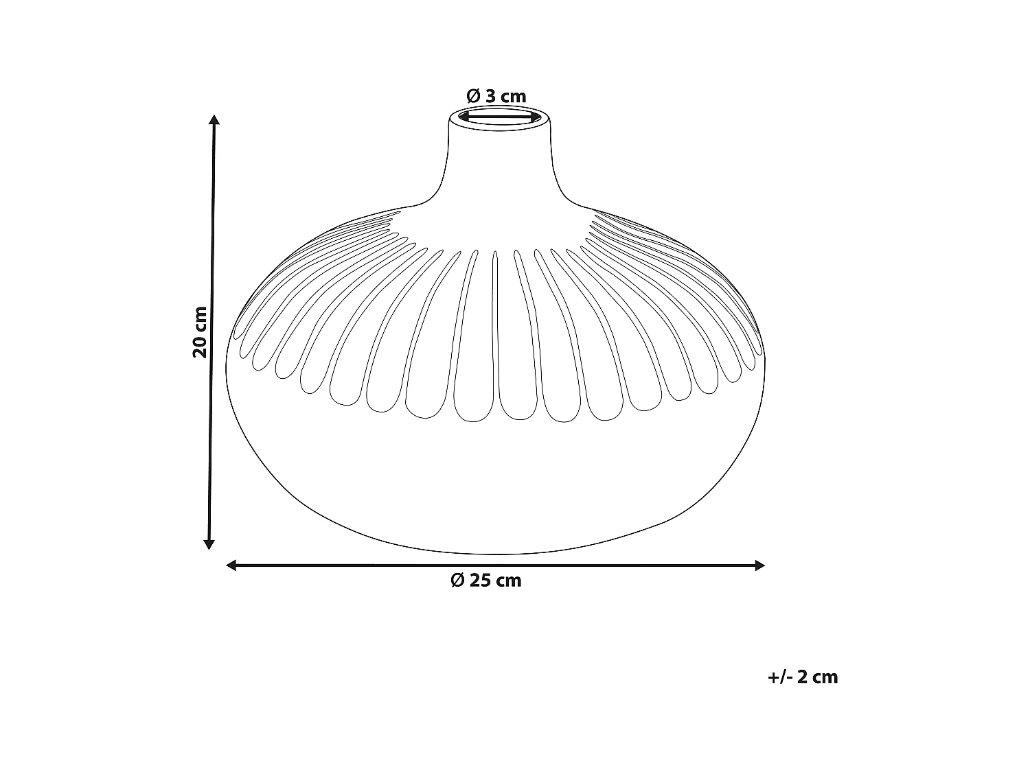 Decovaas CERCEI Steengoed 20 cm Goud