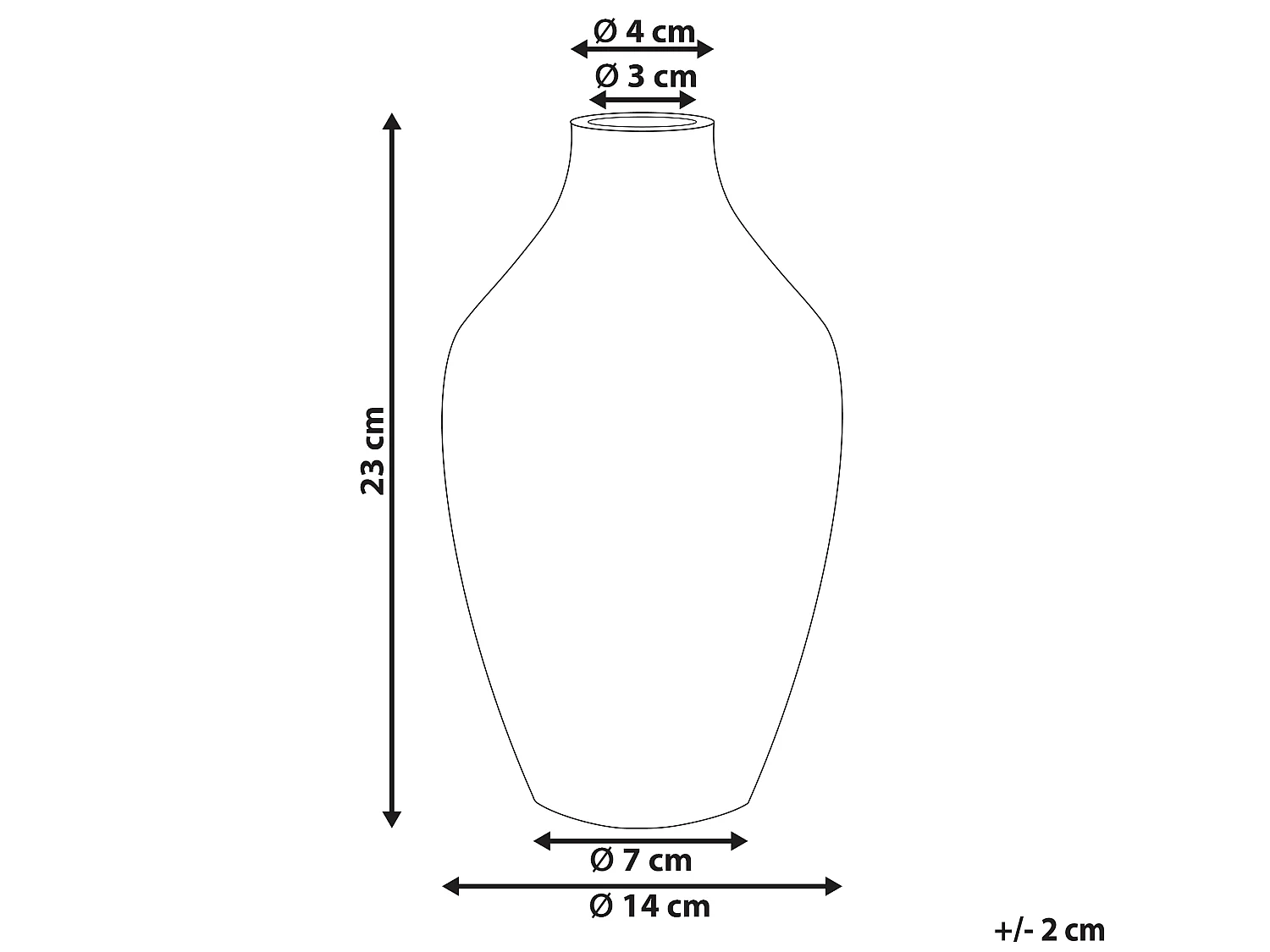 Vase à fleurs HELIKE Grès 23 cm Blanc