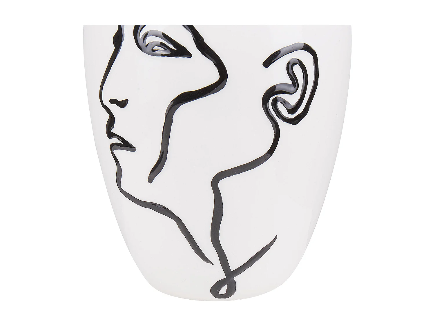 Vase à fleurs HELIKE Grès 23 cm Blanc