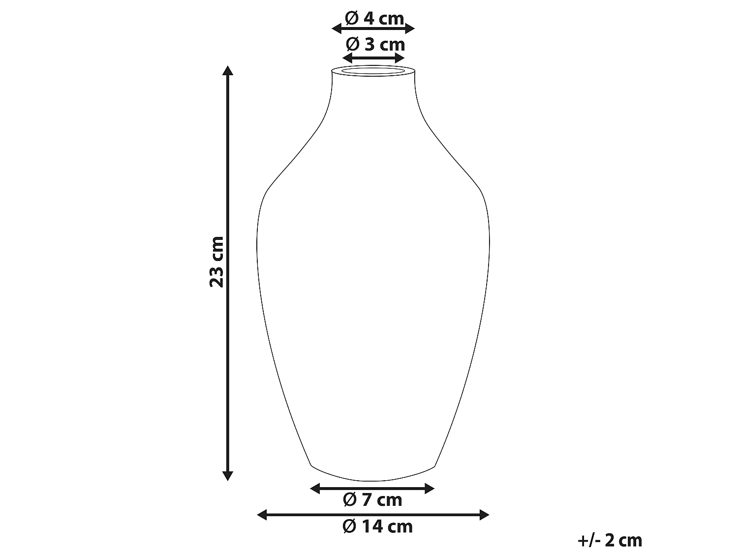 Vase à fleurs HELIKE Grès 23 cm Blanc