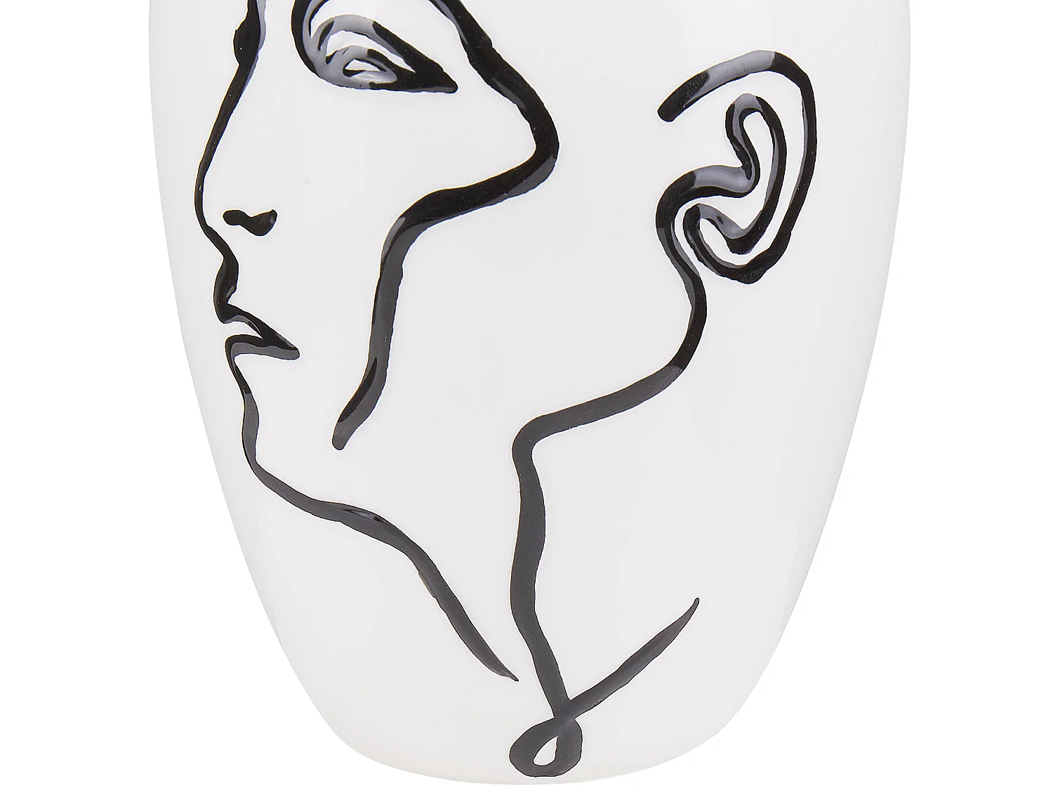 Vase à fleurs HELIKE Grès 23 cm Blanc