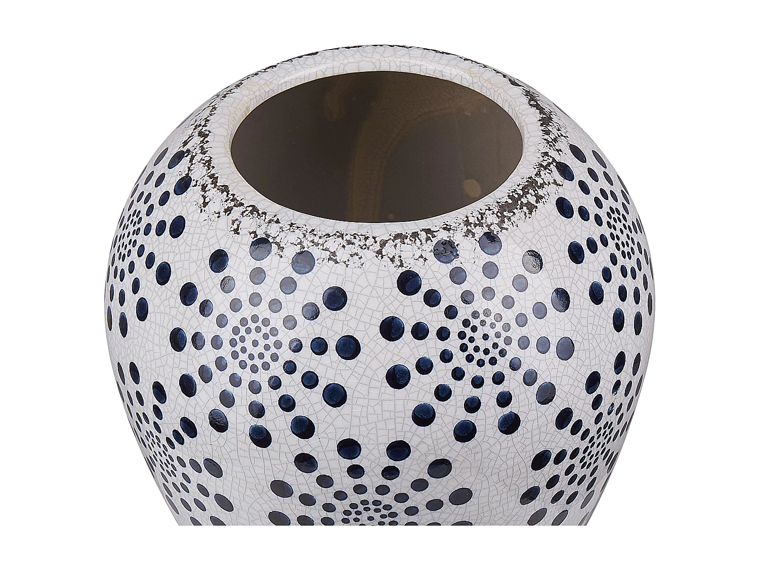 Vase à fleurs MILETOS Grès 19 cm Blanc